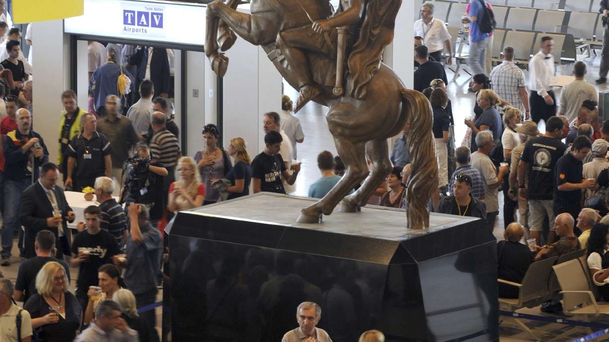 Macedonia removes ancient Greek king's statue from airport