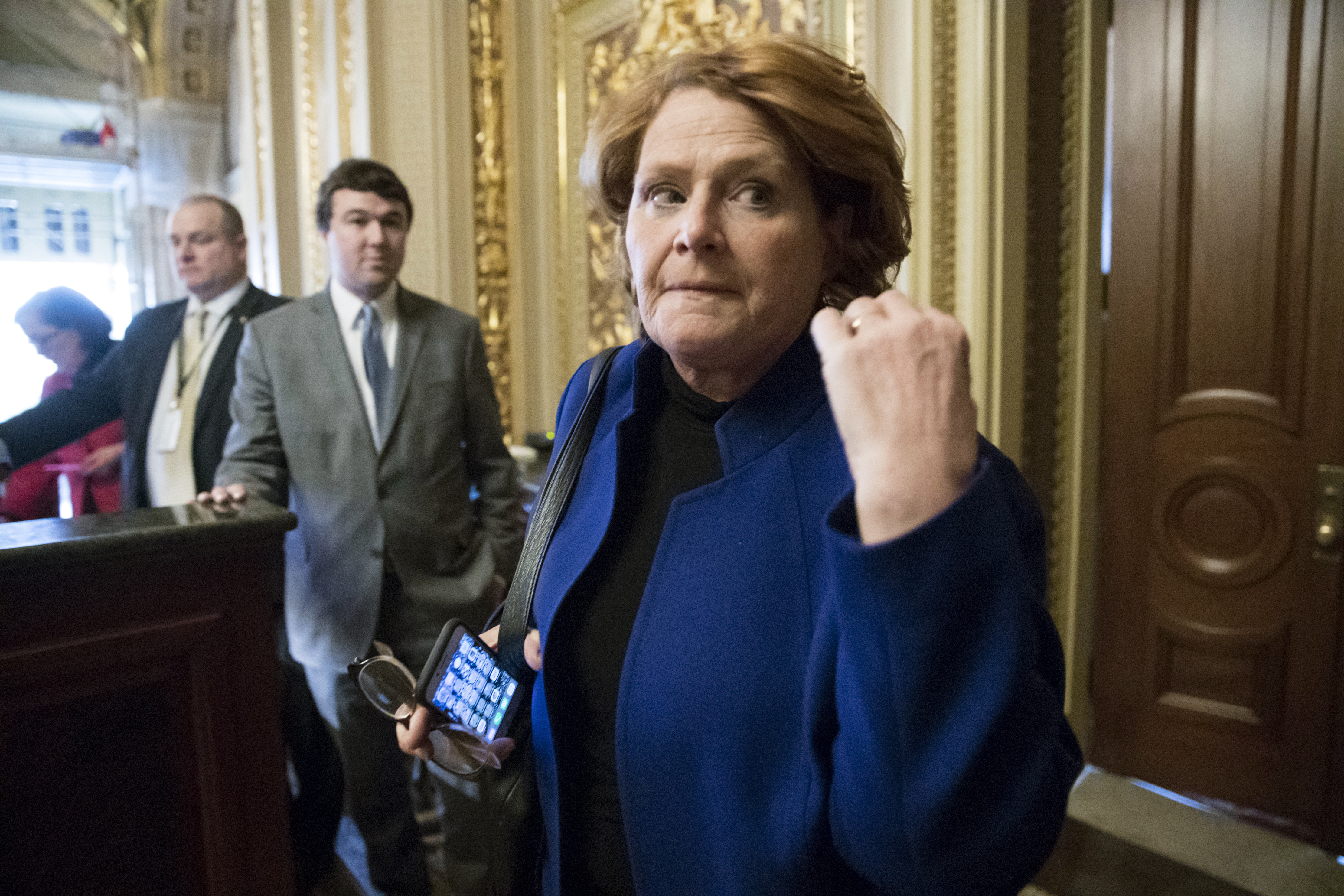 In ND Senate race, Democrat Heitkamp takes GOP tone on taxes