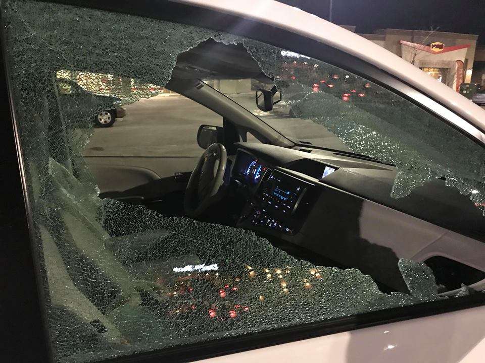 South Jordan police are investigating after windows on three vehicles were shot out, possibly using a slingshot and ball bearings, near Bangerter Highway and 11400 South on Wednesday, Feb. 28, 2018, about 7:30 p.m. Anyone with information about the incidents is asked to call 801-840-4000. (Photo: Jennie Sorensen)