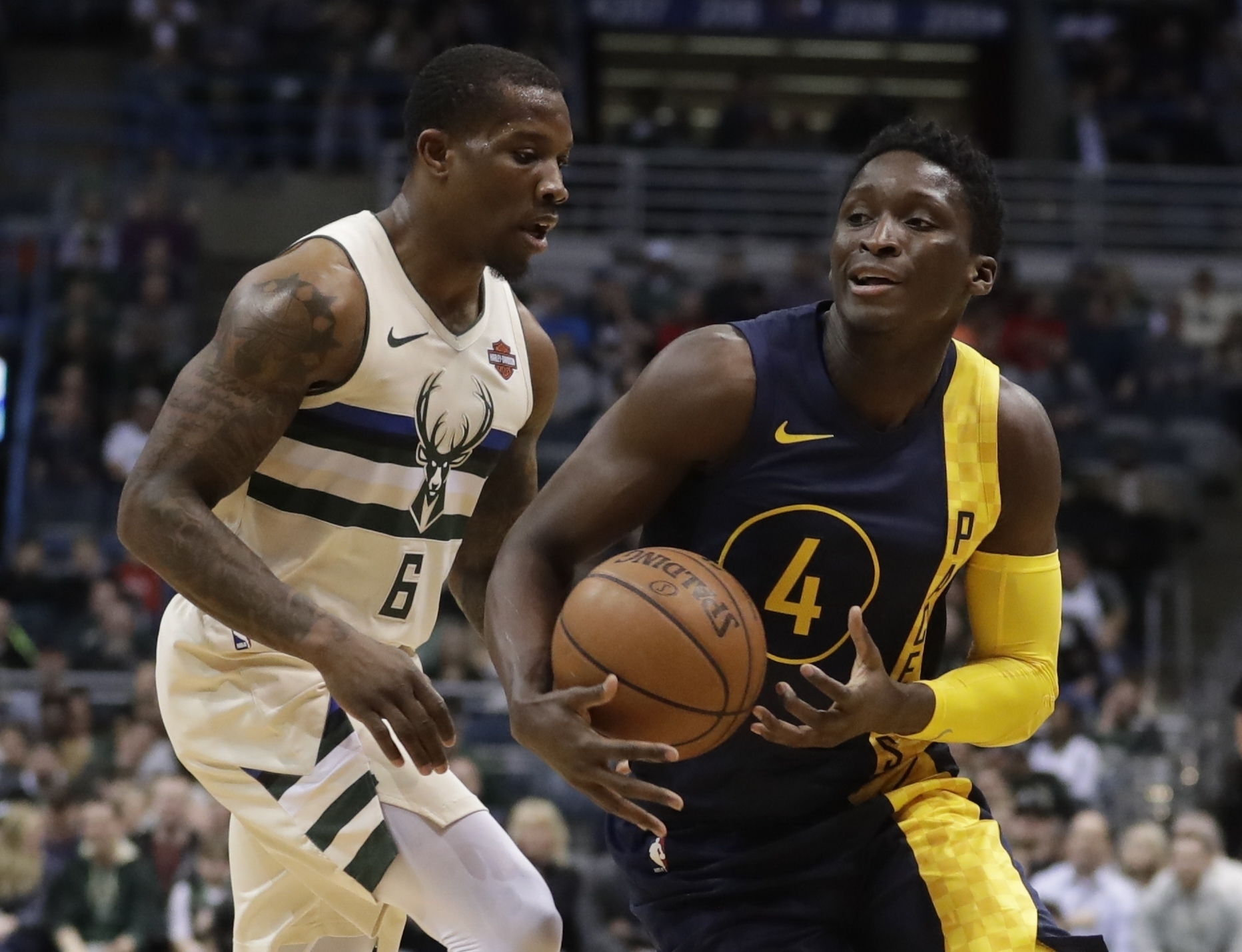Oladipo scores 21, Pacers hold on to beat Bucks 103-96