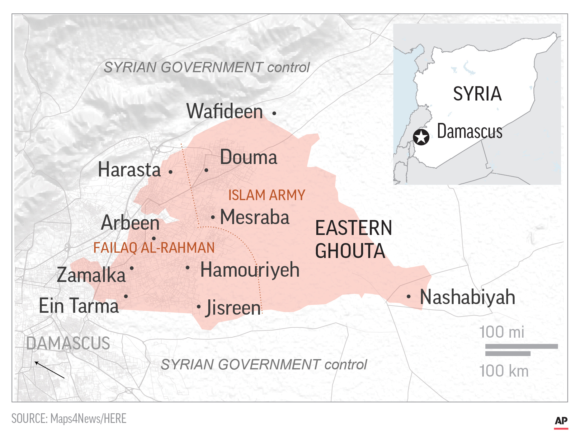 Syrian troops advance in rebel-held region near capital
