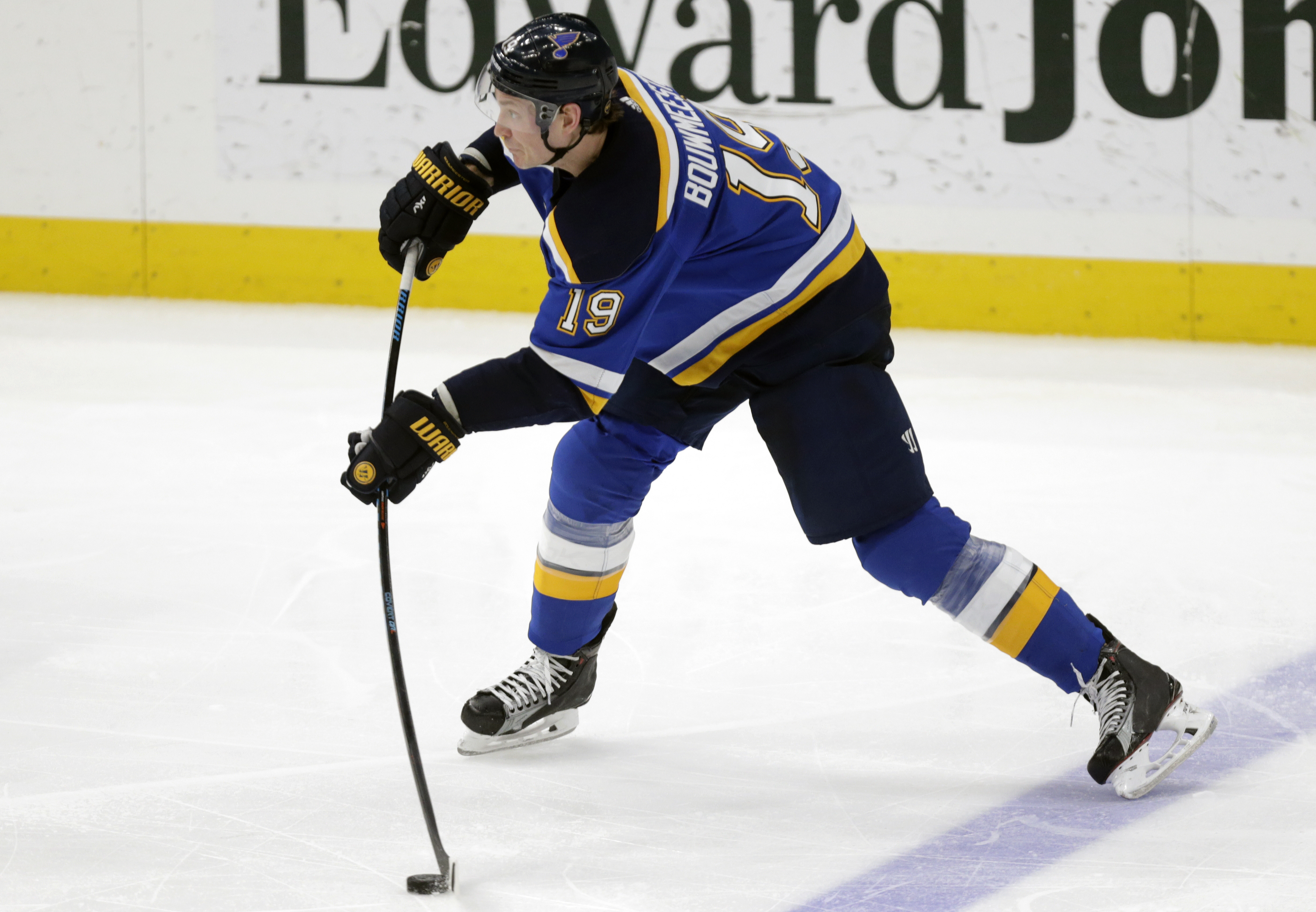 Sliding Blues lose Bouwmeester for season, Upshall 4 weeks