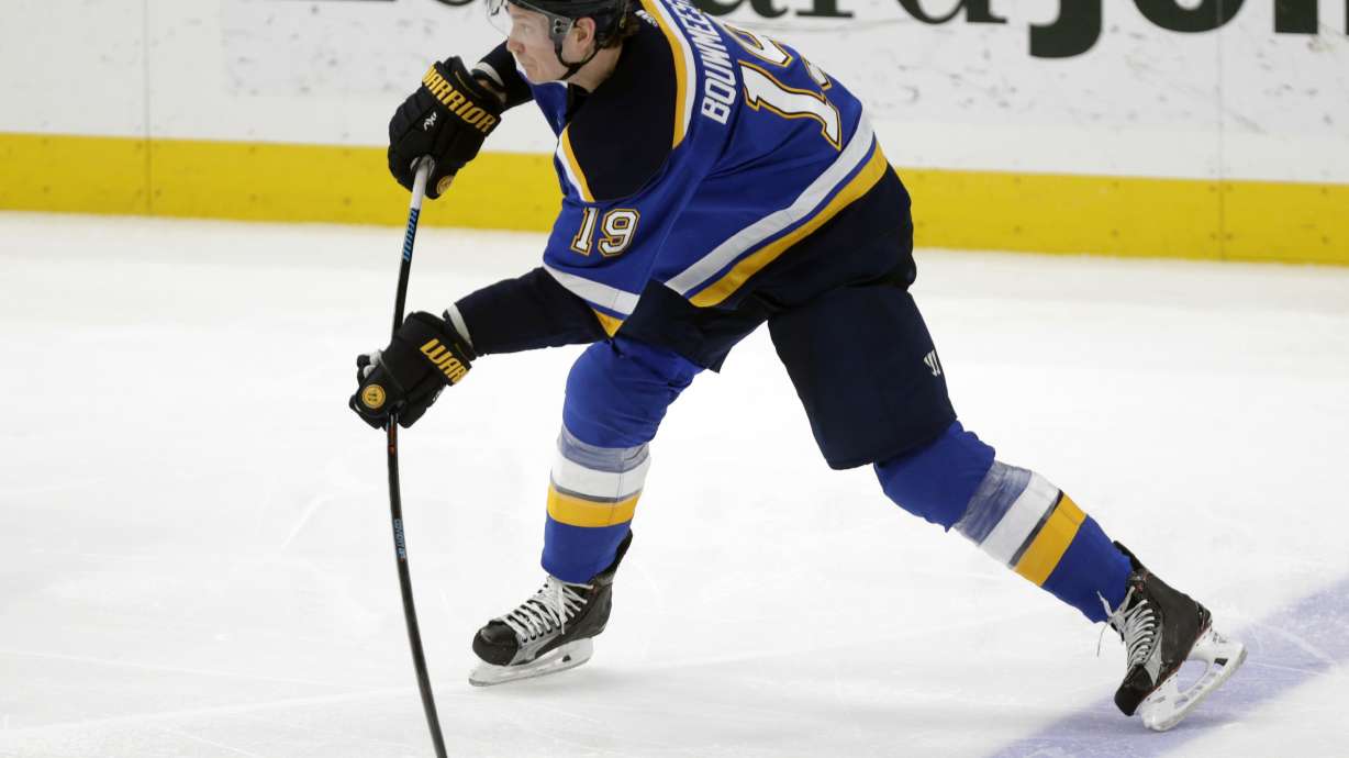 Sliding Blues lose Bouwmeester for season, Upshall 4 weeks