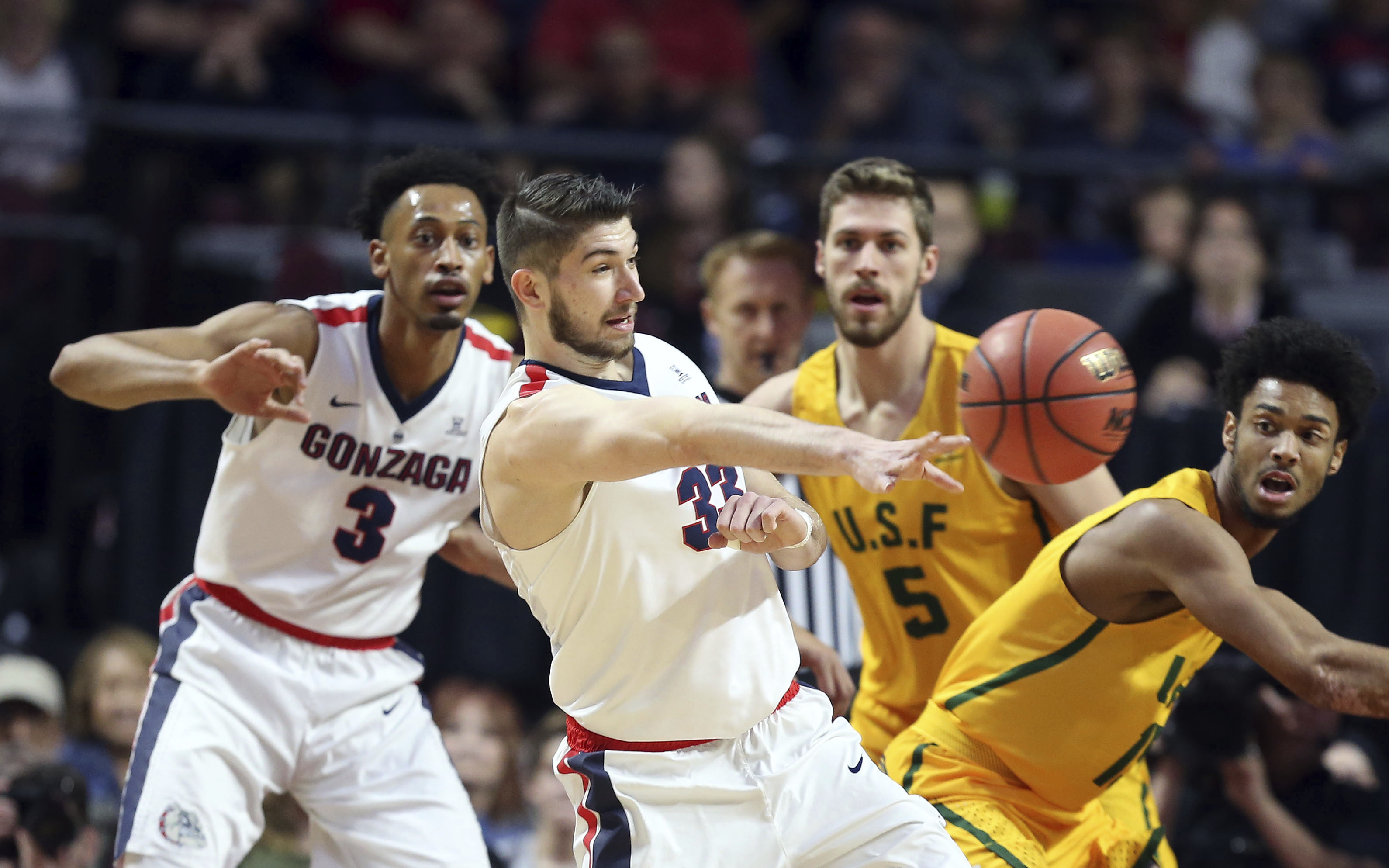 Tillie leads No. 7 Gonzaga over San Francisco 88-60