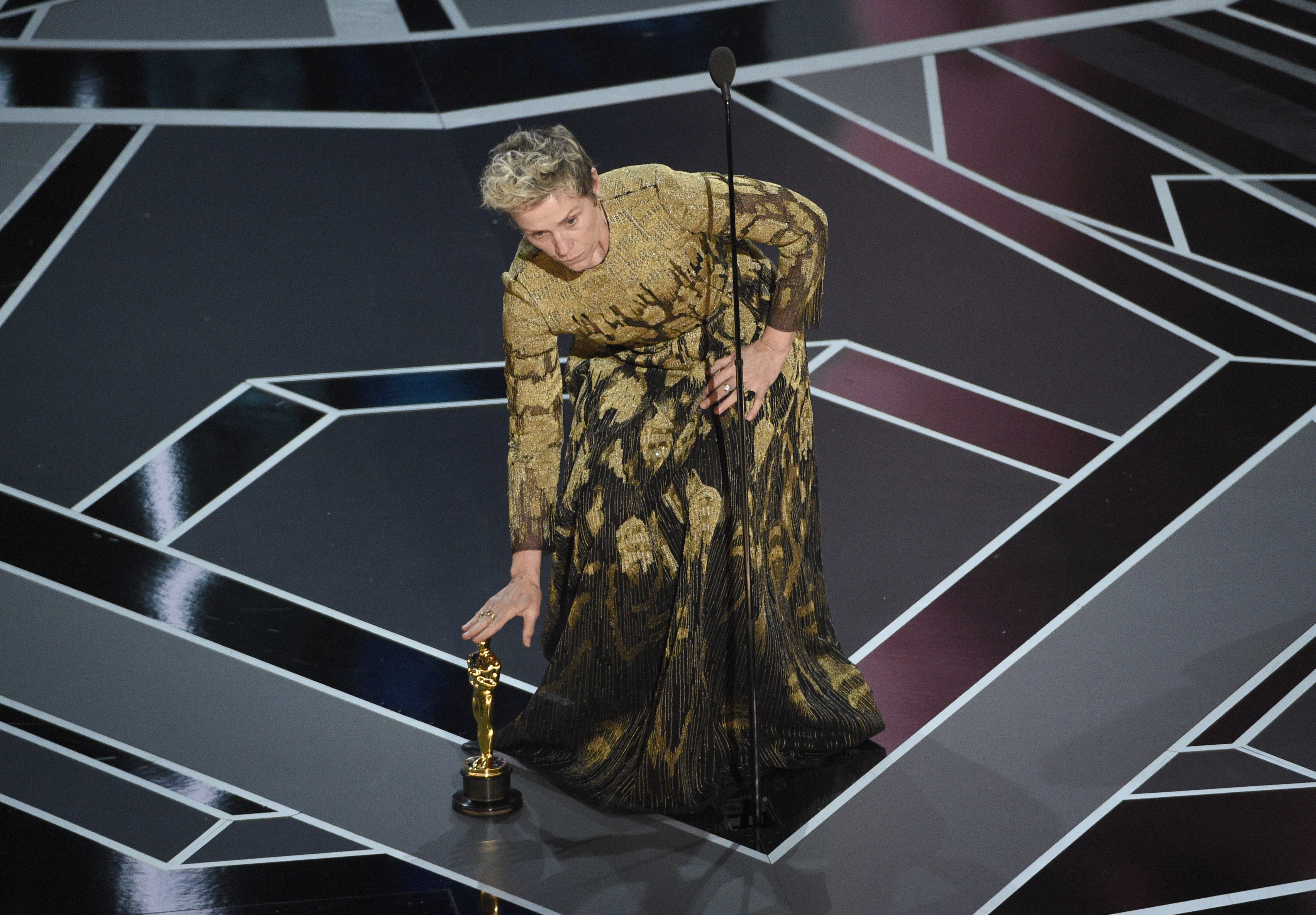 Man charged with felony theft of Frances McDormand's Oscar