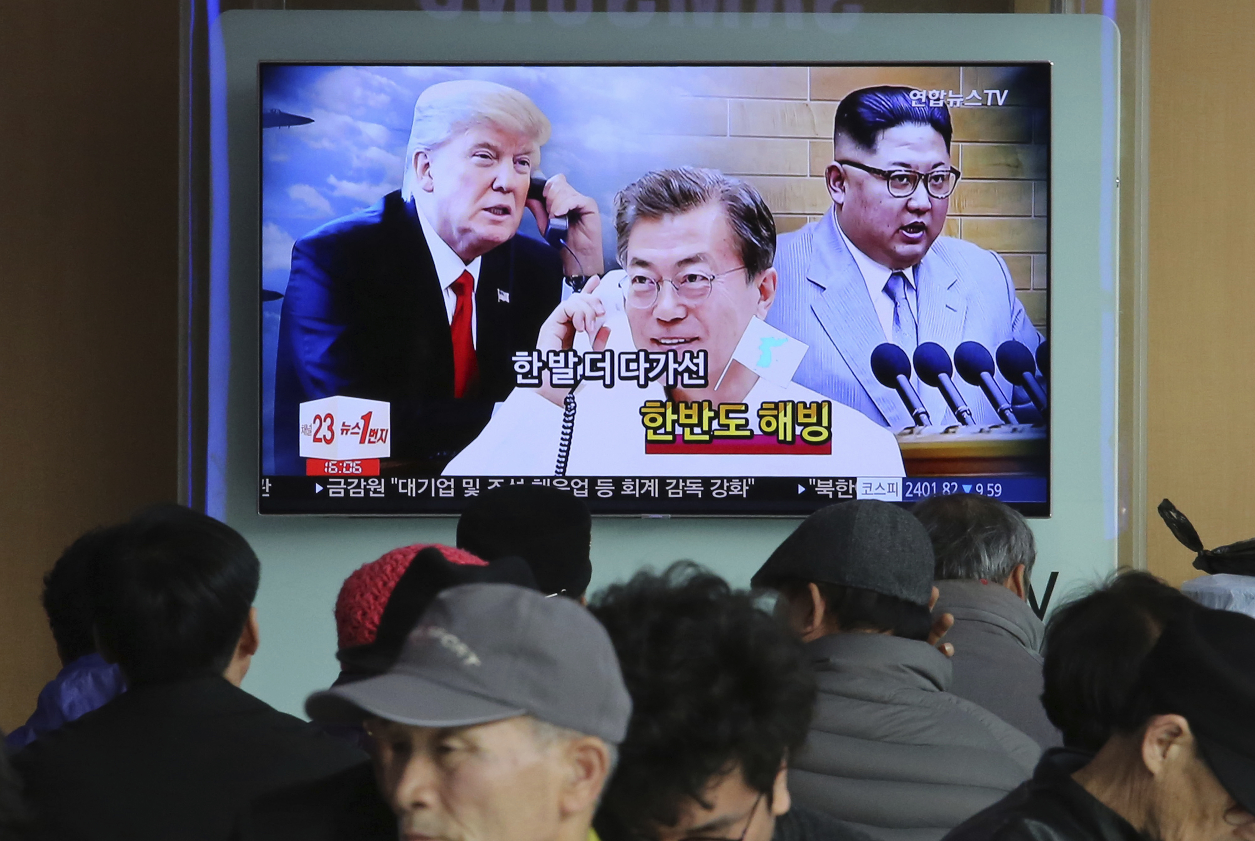 S. Korean president says talks won't ease pressure on North