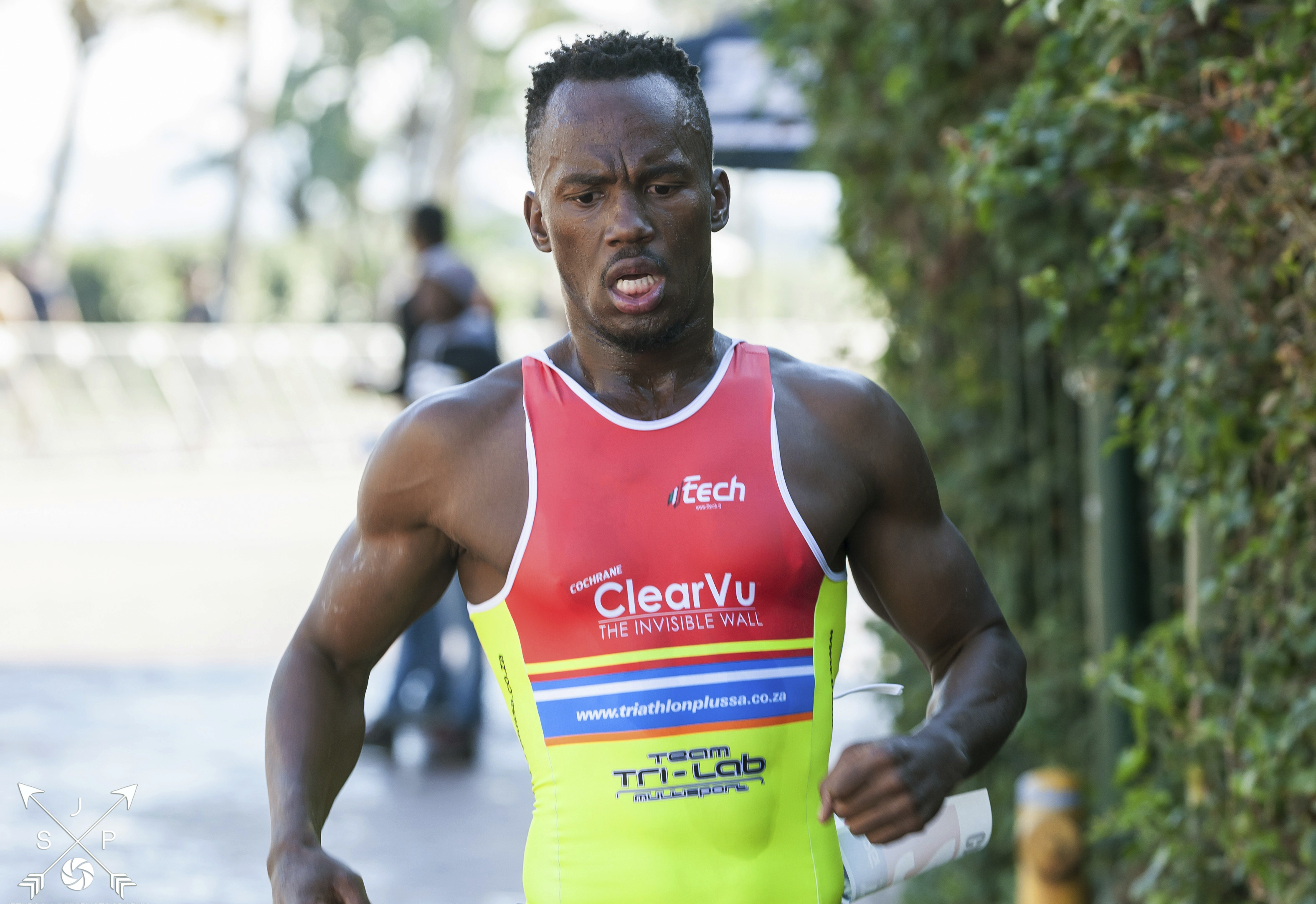 South African triathlete focuses on recovery from saw attack