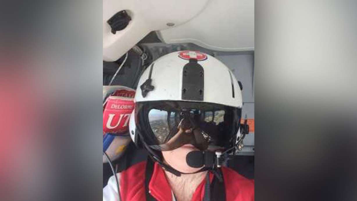 Kristine Hansen takes a selfie on her first flight as a high-risk OB Life Flight nurse. (Photo: Kristine Hansen)