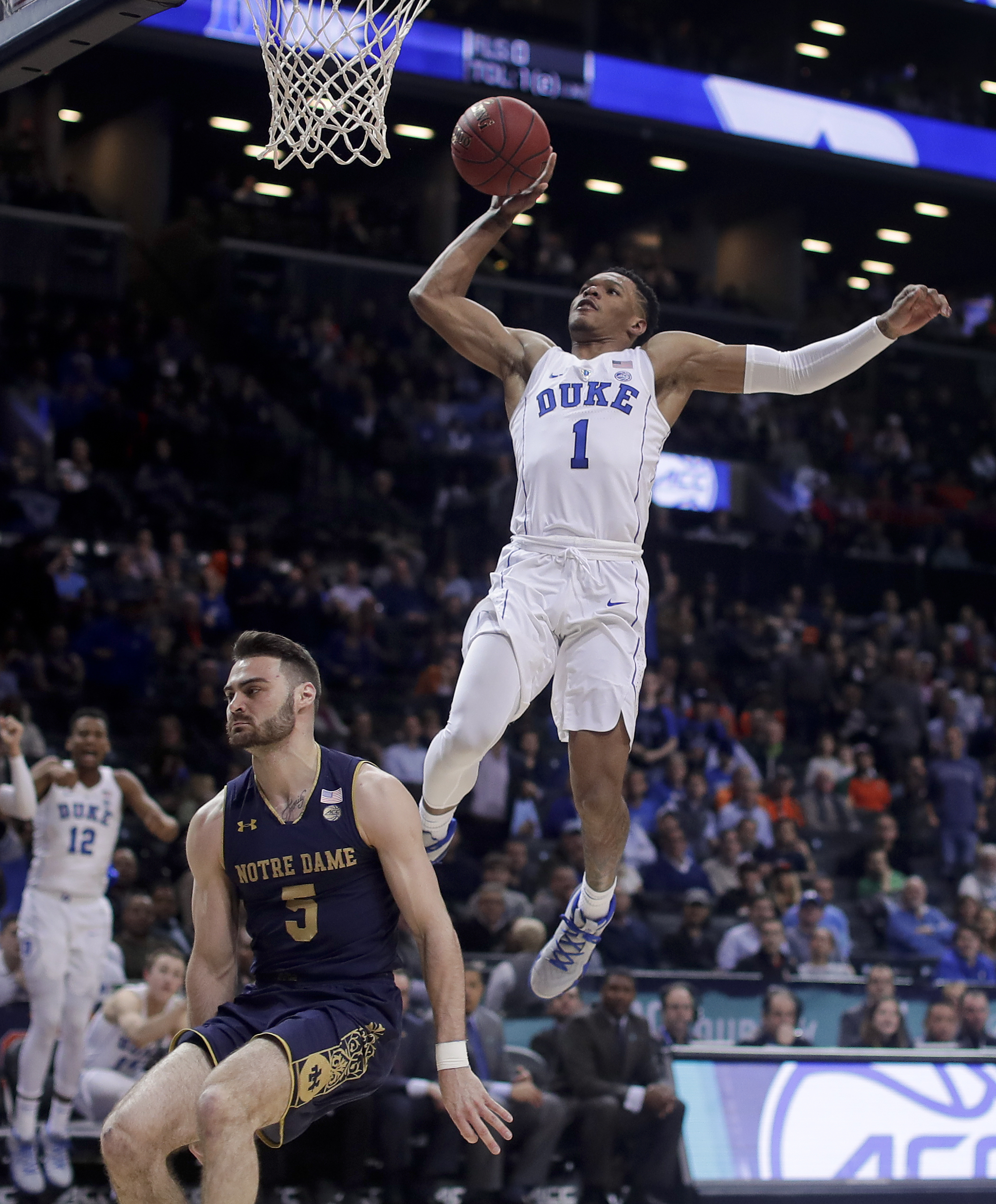 Bagley, No. 5 Duke rout Notre Dame 88-70 in ACC tourney
