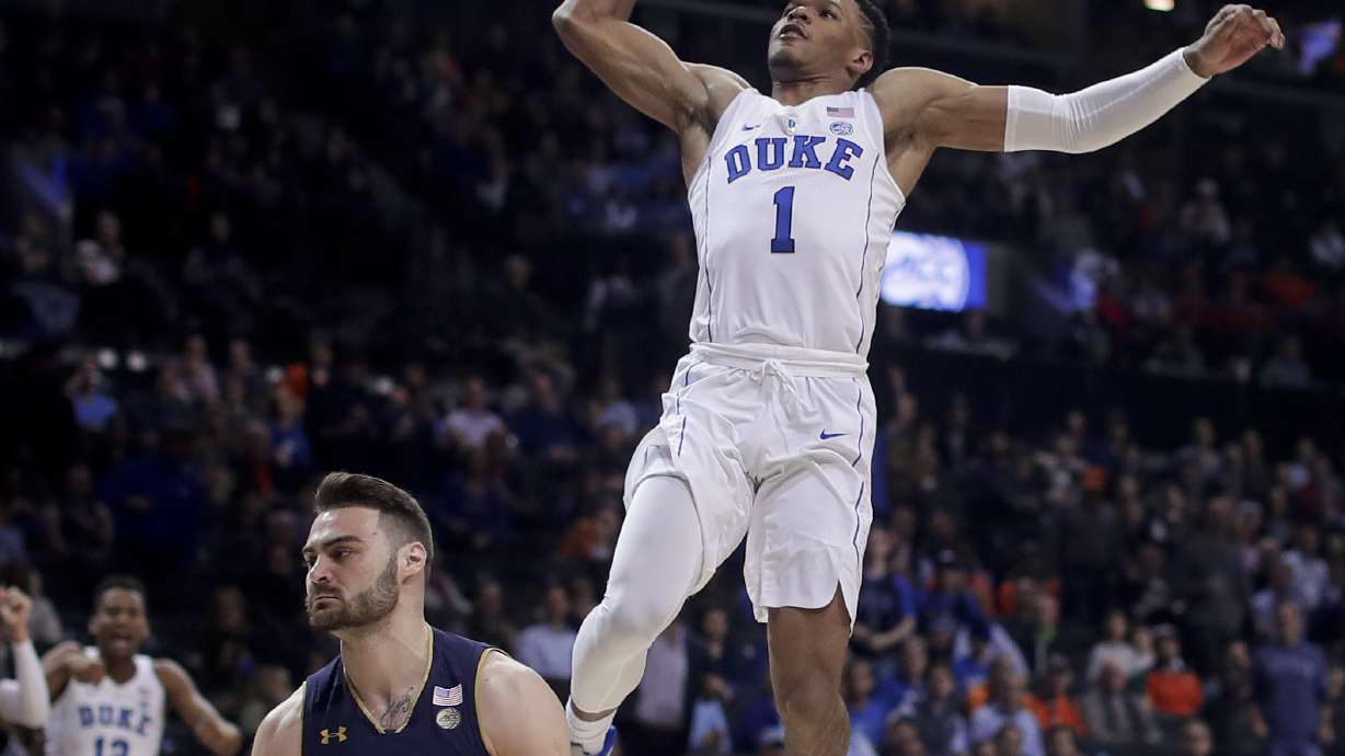 Bagley, No. 5 Duke rout Notre Dame 88-70 in ACC tourney