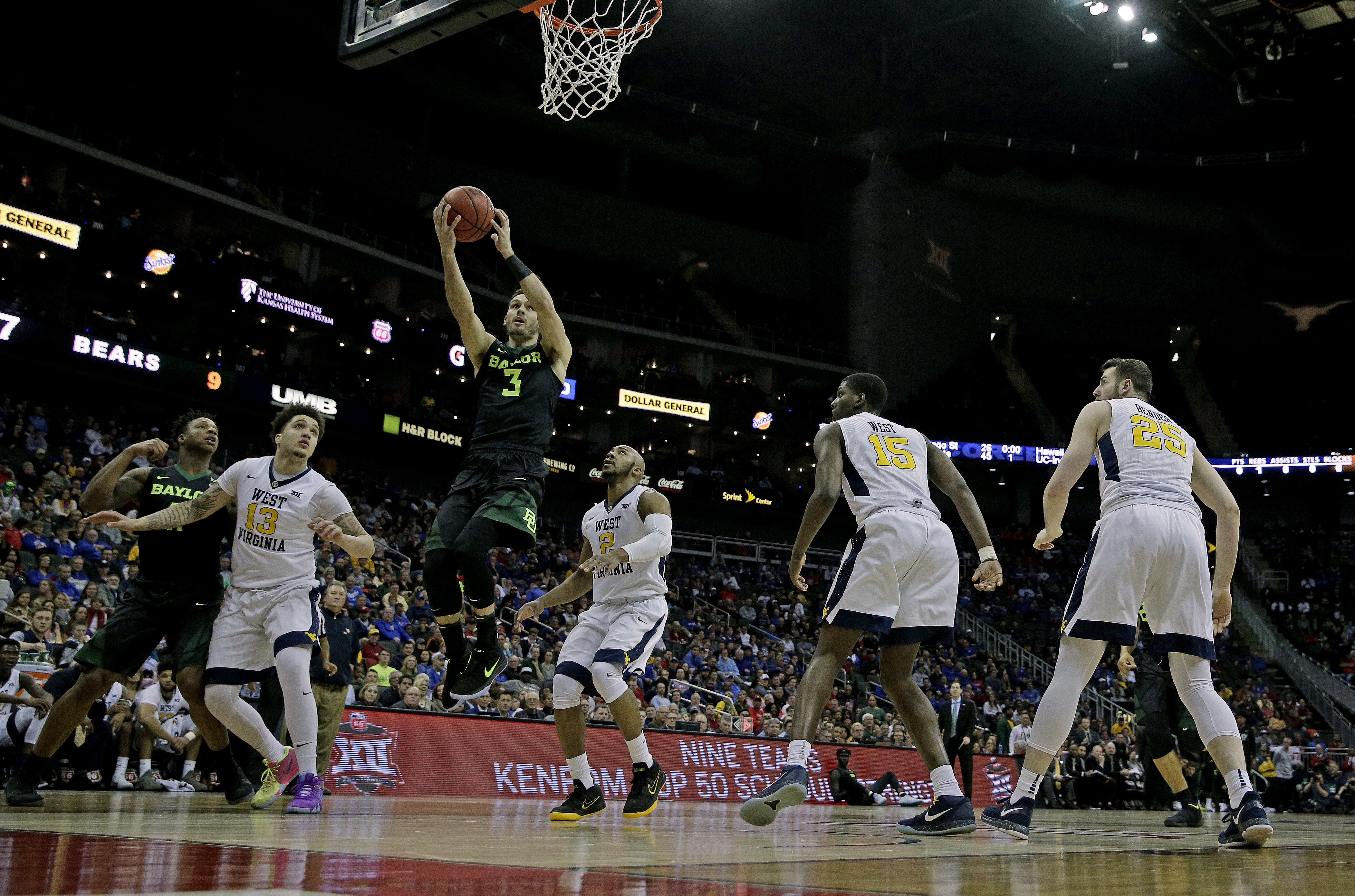 No. 14 West Virginia beat Baylor 78-65 in Big 12 tourney