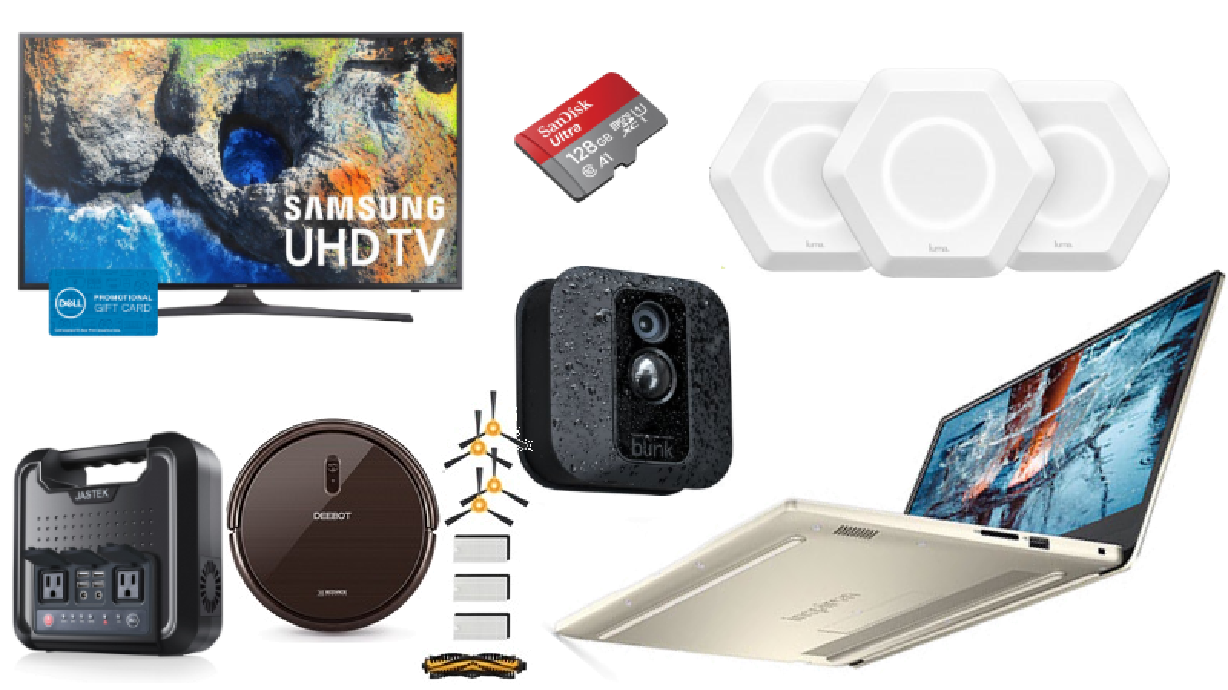 Top-rated robot vacuum for $200, Bonus $225 gift card on Samsung $4k for $580, $100 wireless security camera, lowest price on a Mesh Router