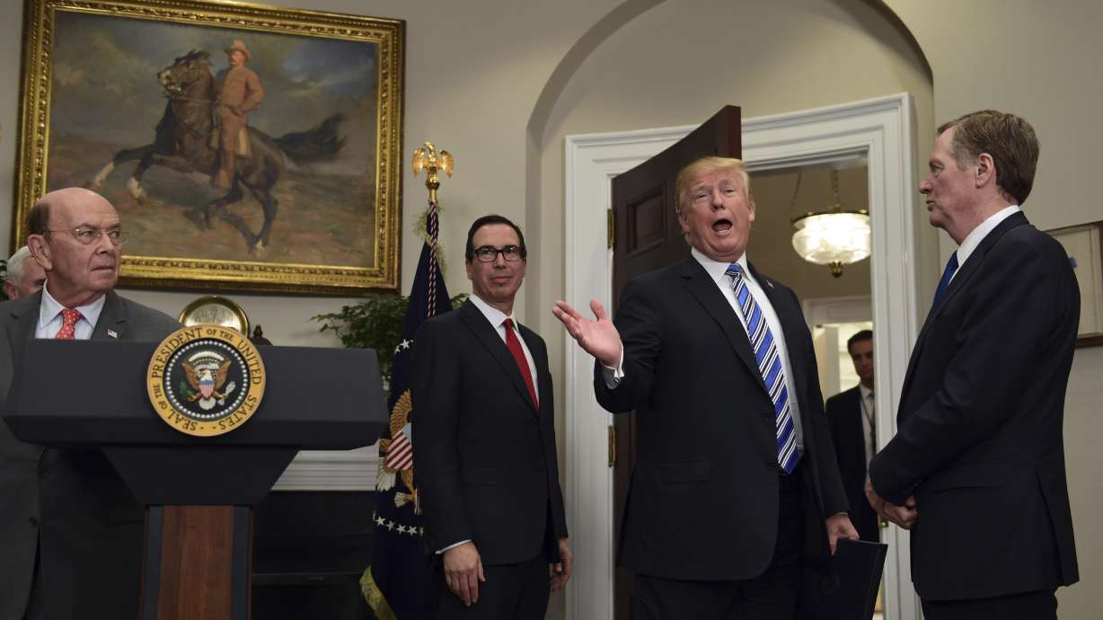 The Latest: Trump talks tariffs with Australia's Turnbull