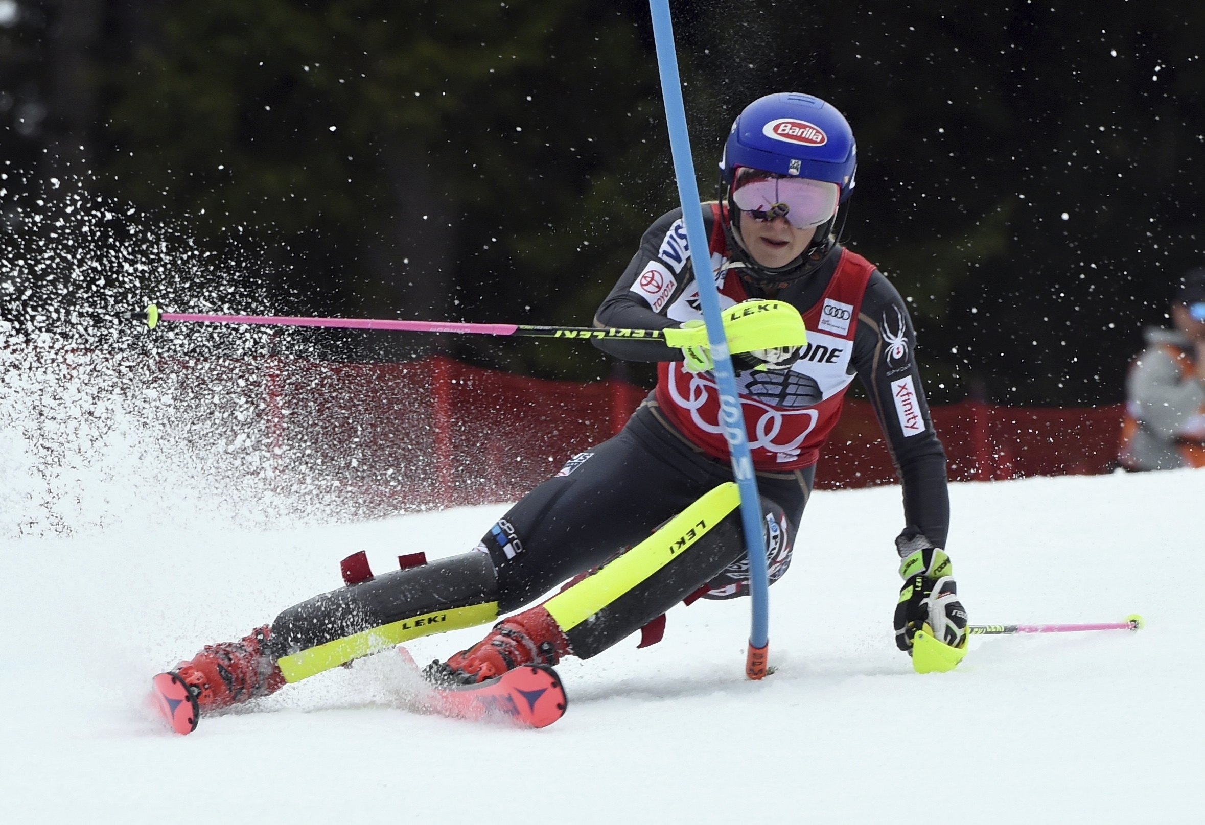 Shiffrin wins 5th slalom globe in 6 seasons