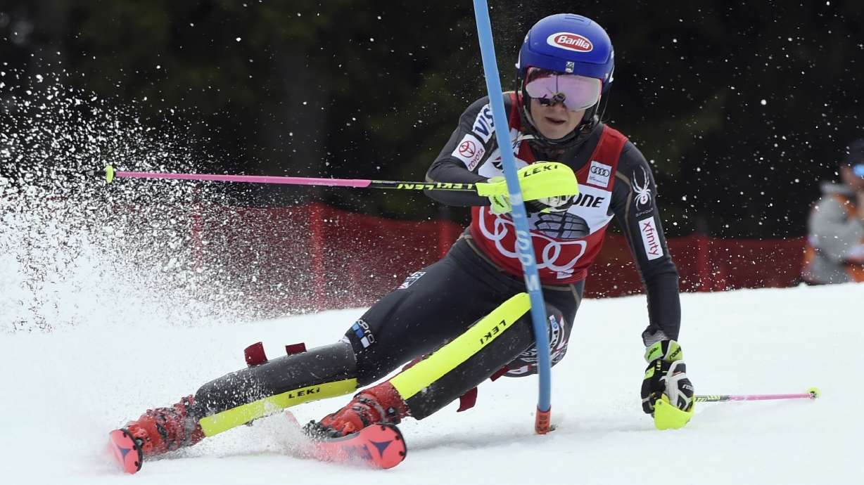 Shiffrin wins 5th slalom globe in 6 seasons