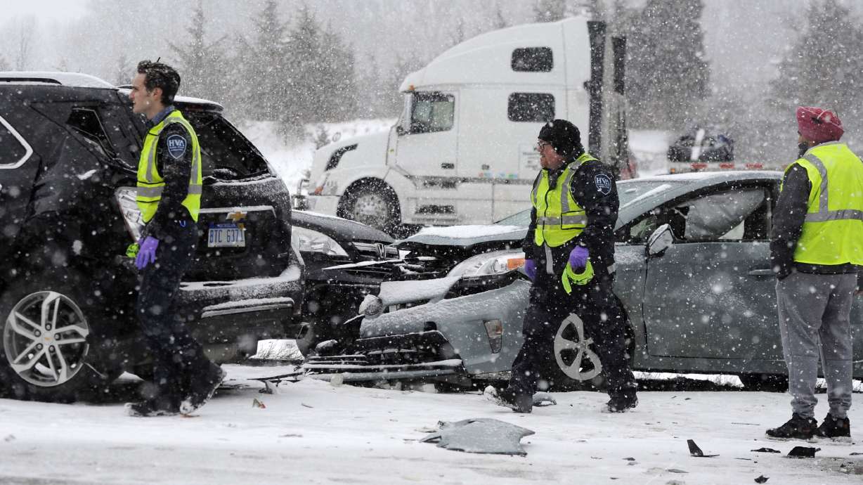 Police: Driver lost control, set off Michigan highway pileup