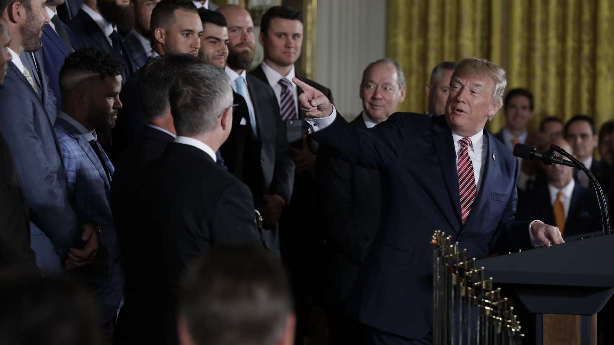 Trump honors World Series champion Houston Astros