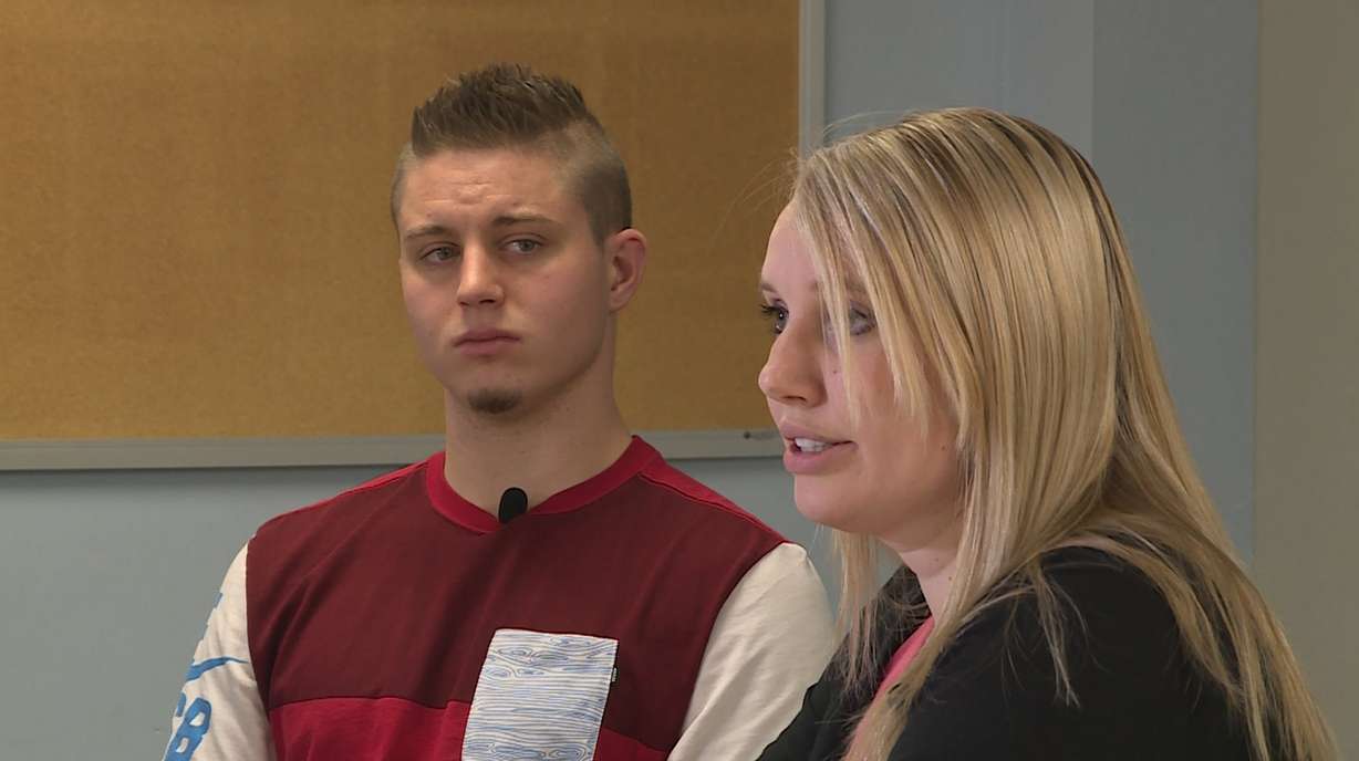 Randy Burton as physician assistant Danele Cebrowski discusses the NSS-2 BRIDGE in Salt Lake City on Monday, March 12, 2018. (Photo: Sean Estes, KSL TV)
