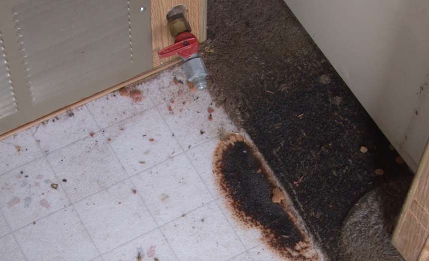 Larry Orchard unhooked a heater from this gas line a week before their trip but forgot to turn the valve off. (Photo: Nate Eaton, EastIdahoNews.com)