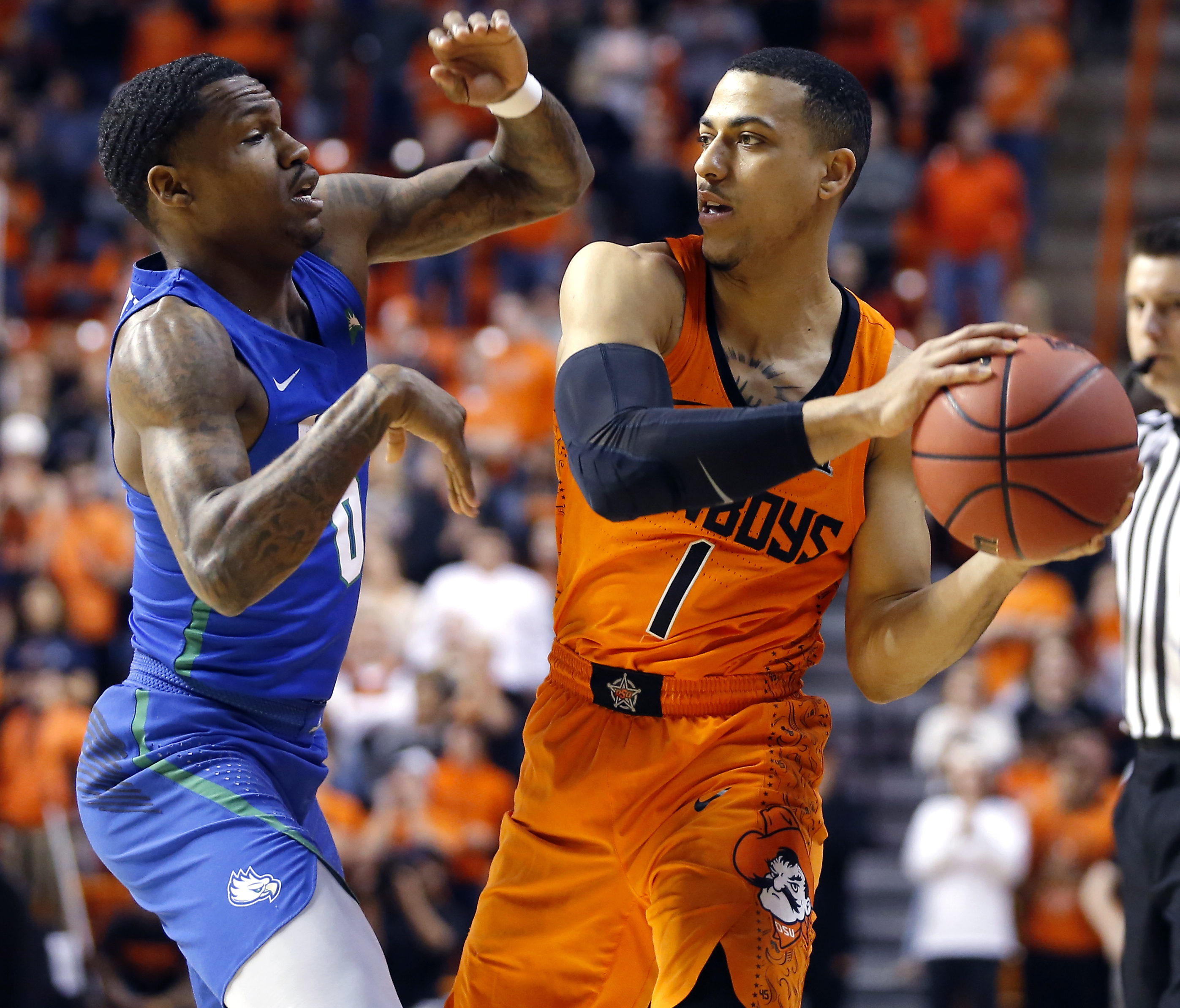 Oklahoma State tops FGCU 80-68 in NIT opening round