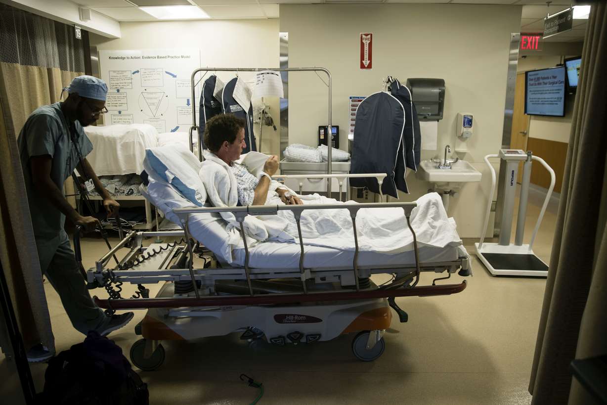 Ryan Ciccozzi is taken to surgery at the Hospital of the University of Pennsylvania in Philadelphia, Tuesday, Jan. 23, 2018. Photo: Matt Rourke, AP Photo