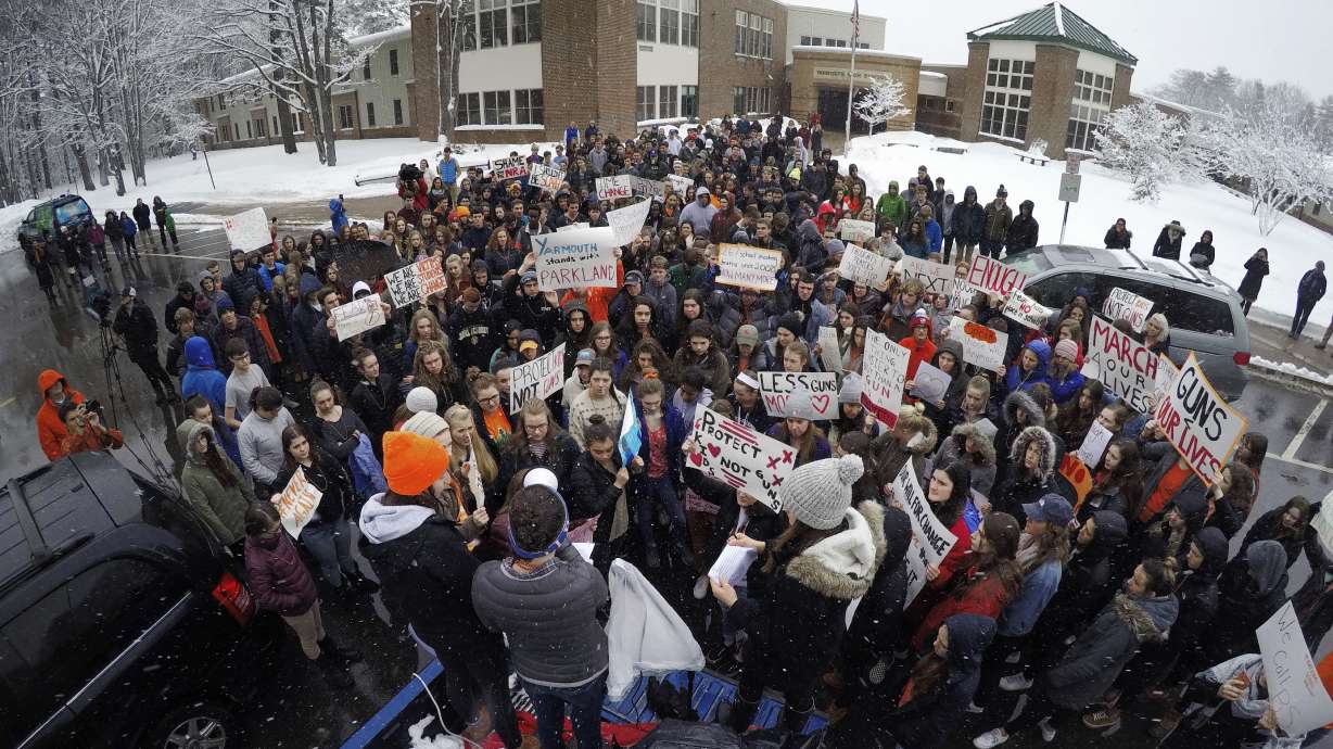 AP Photos: Students across US walk out over gun violence