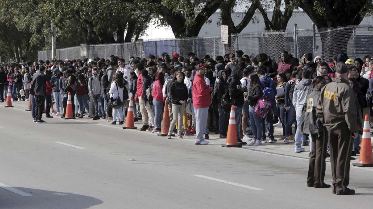 Parkland students lead walkouts to protest gun violence