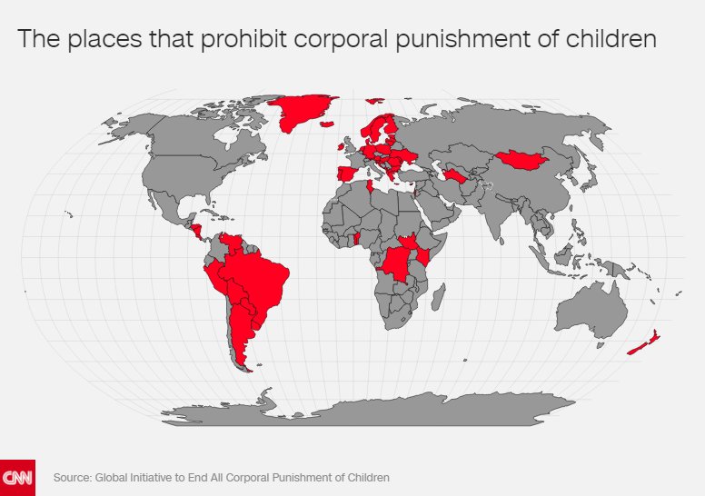 Spanking kids at home illegal in dozens of countries