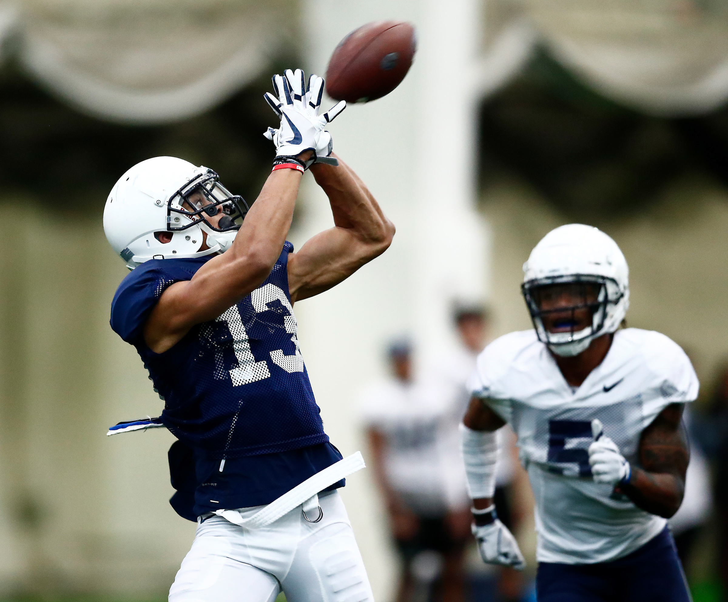 Micah Simon and the BYU Football Team hold practice in the Indoor Practice Facility in Provo, Utah Thursday, March 15, 2018 during spring practice. (Photo: Jaren Wilkey, BYU Photo)