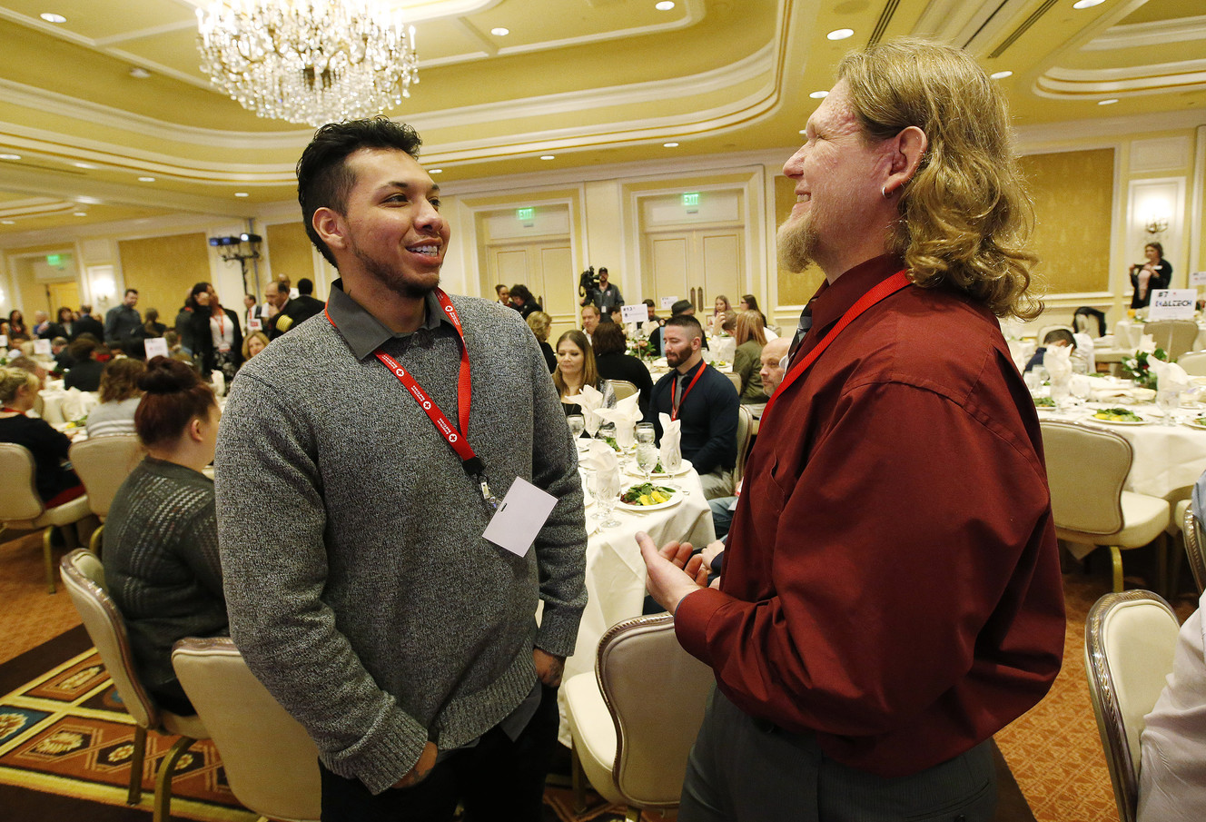 Fil Reyes and Tony Orton were honored as the American Red Cross honors everyday heroes during Red Cross month. Photo: Jeffrey D. Allred, Deseret News