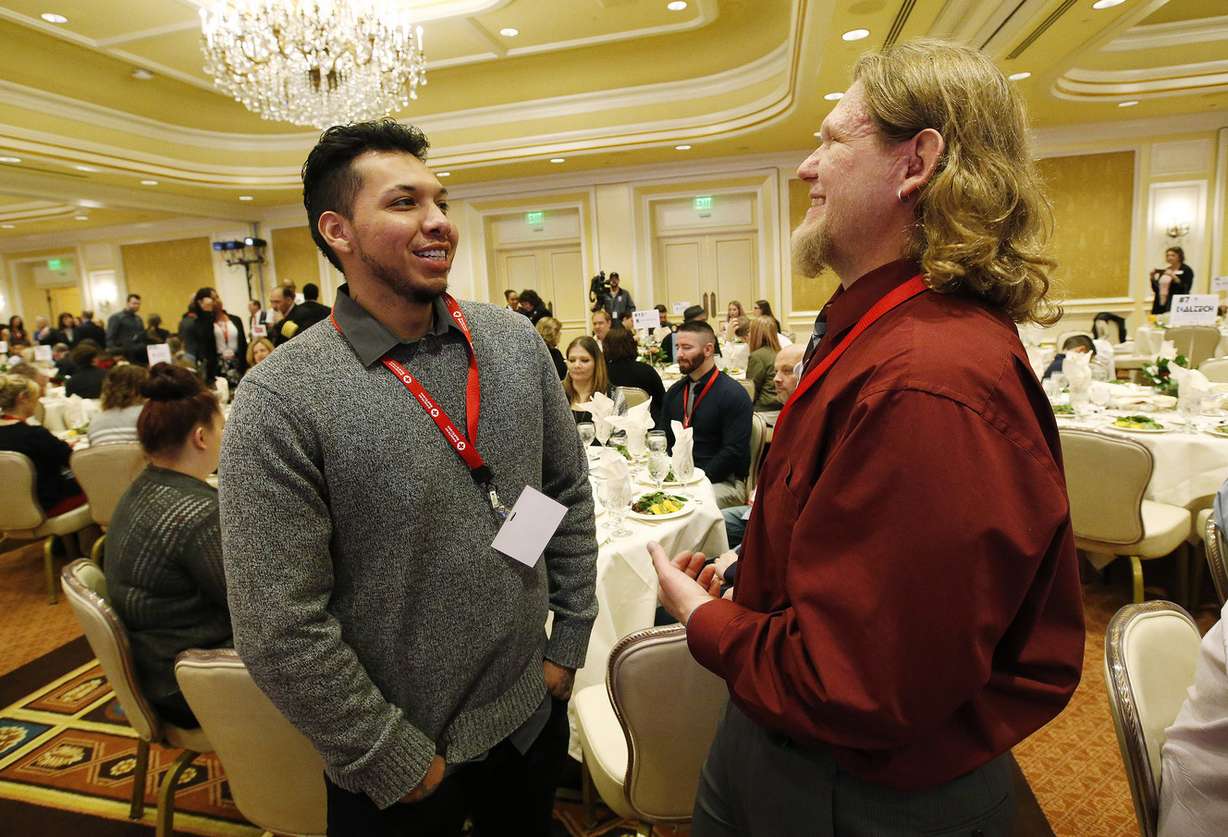 Fil Reyes and Tony Orton were honored as the American Red Cross honors everyday heroes during Red Cross month. Photo: Jeffrey D. Allred, Deseret News