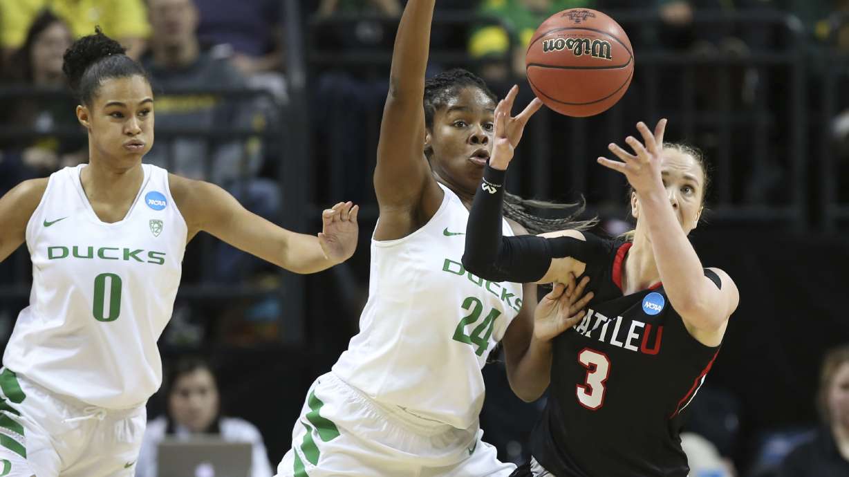 Ionescu has a triple-double as Oregon beats Seattle 88-45