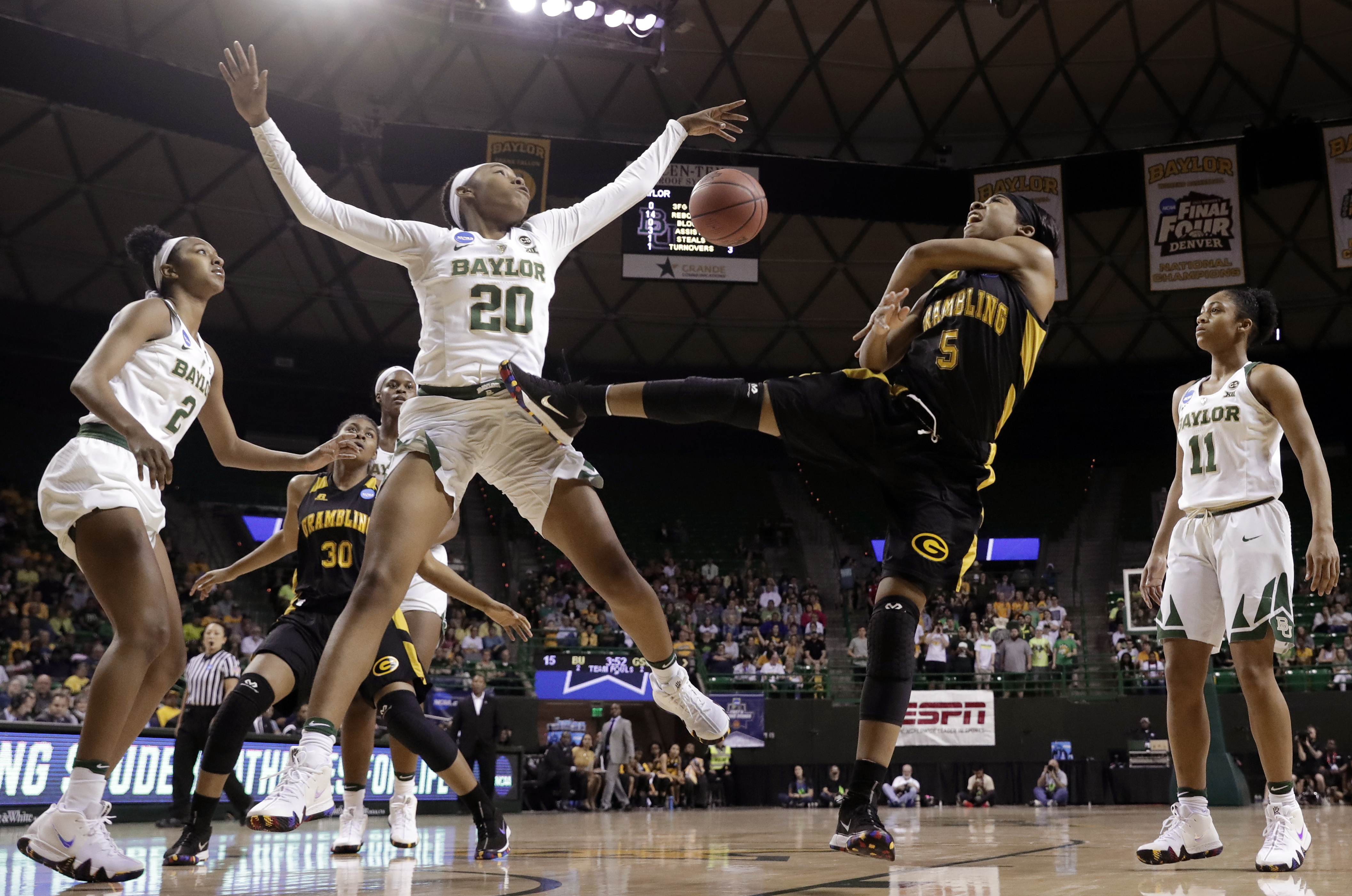 Cox's big game lifts Baylor to 96-46 rout of Grambling State