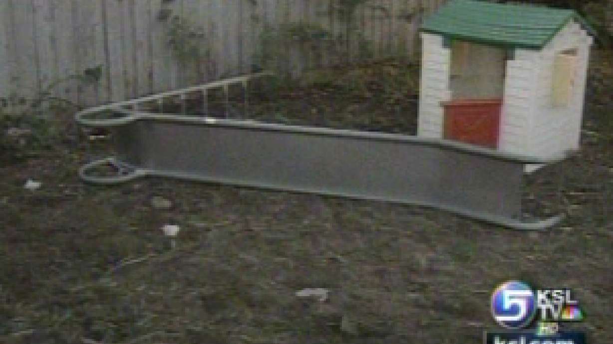 Boy Killed by Fallen Slide