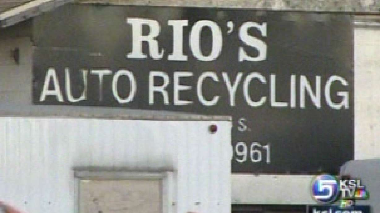 Junkyard Near I-215 Catches Fire