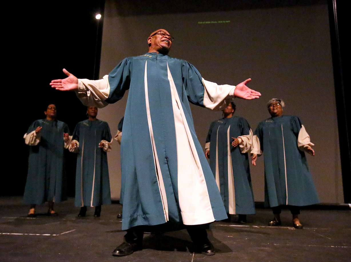 Harold DeHorney and the Hill Air Force Base Inspirational Gospel Choir perform at Davis High School in Kaysville on Thursday, March 22, 2018. (Photo: Kristin Murphy, KSL)