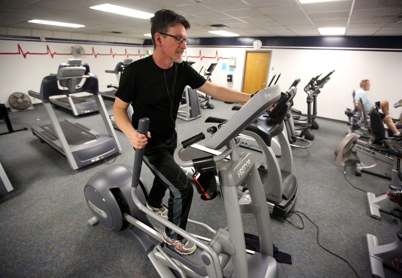 Grant Schwarz works out at the Marv Jenson Recreation Center in South Jordan on Monday, March 19, 2018. (Photo: Kristin Murphy, KSL)