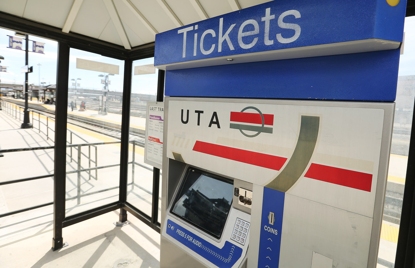 Tickets are sold for a FrontRunner train at the Salt Lake Central Station on Thursday, March 29, 2018. The 2018 Legislature passed SB136, which mandates changing the UTA's name to Transit District of Utah. UTA says the name change will cost $50 million. (Photo: Jeffrey D. Allred, KSL)