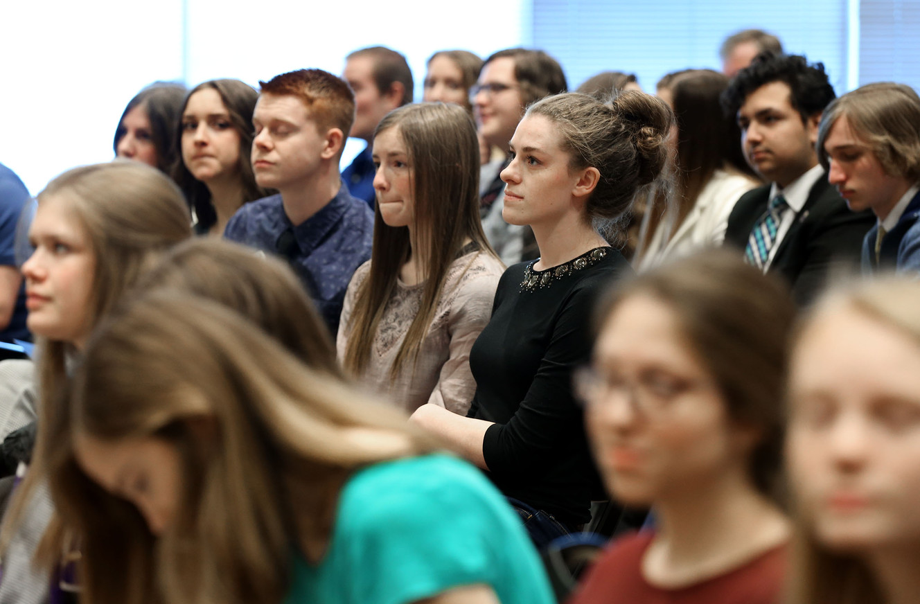 High school students attend Utah GOP Congressman Rob Bishop’s annual education conference at the Capitol in Salt Lake City on Friday, March 30, 2018. (Photo: Laura Seitz, KSL)