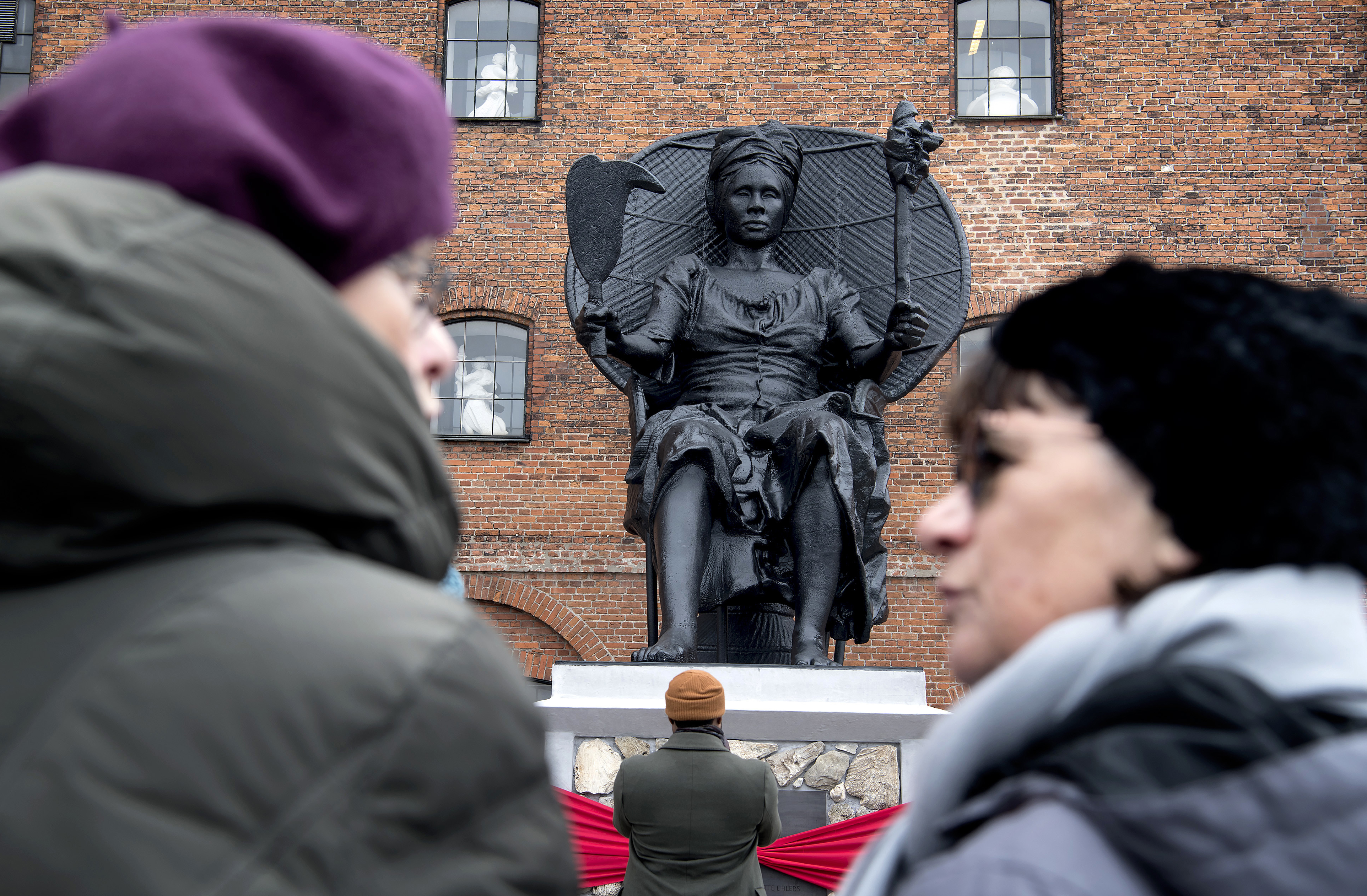 Artists unveil statue questioning Denmark's role in slavery