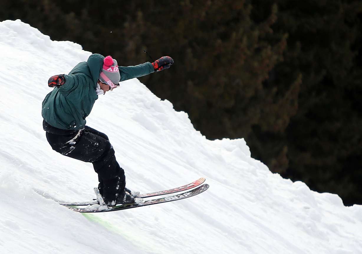 A skier skis at Alta on Thursday, April 5, 2018. (Photo: Kristin Murphy, KSL)