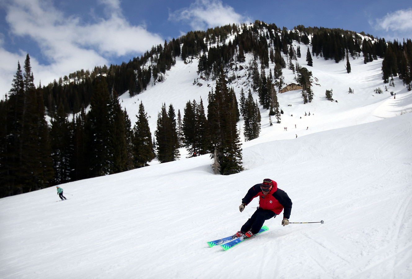 Skiers ski at Alta on Thursday, April 5, 2018. (Photo: Kristin Murphy, KSL)