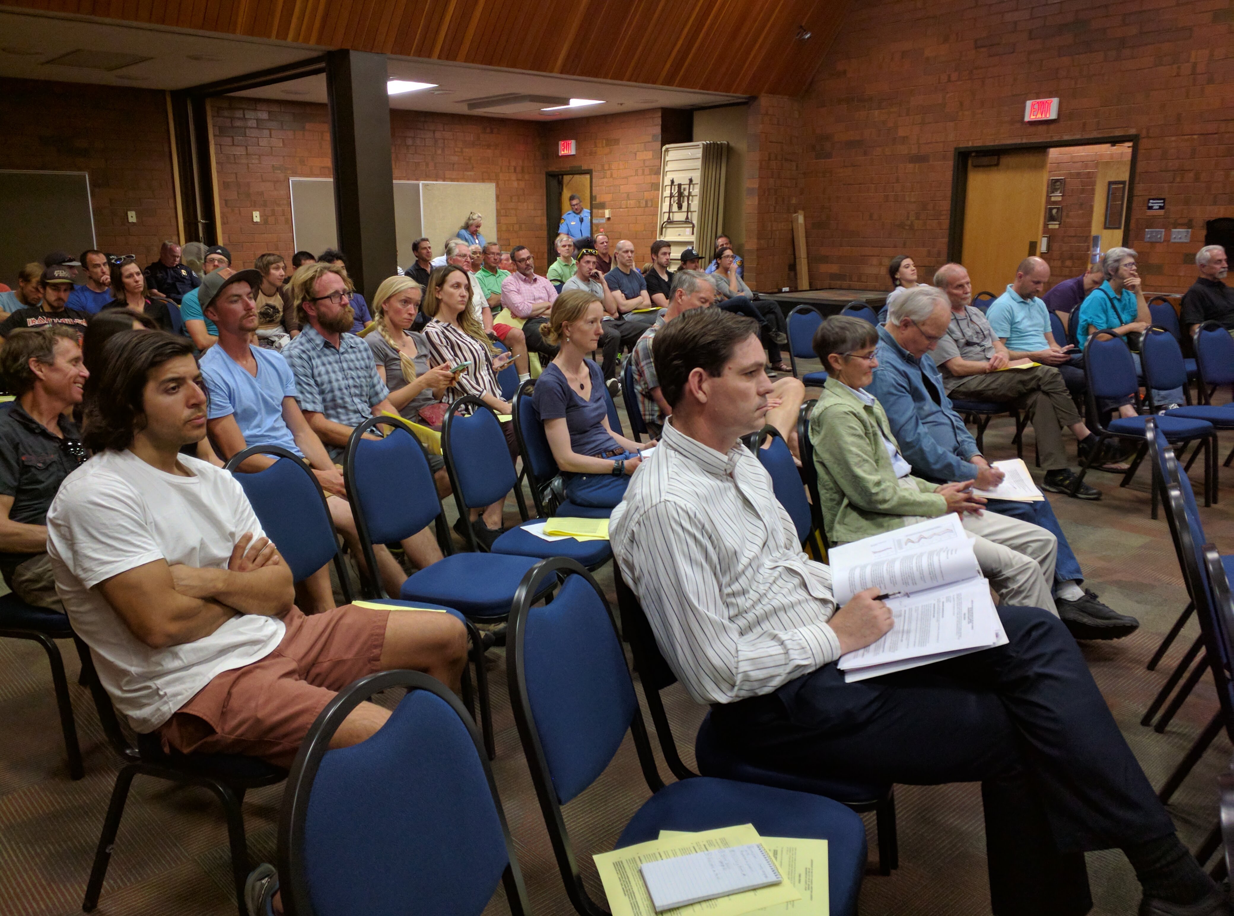 Citizens attend a St. George City Council meeting during which the council approved a resolution supporting the proposed Desert Tortoise Habitat Conservation Plan Expansion Act, St. George City Hall, St. George, Utah, April 5, 2018. (Photo: Joseph Witham, St. George News)