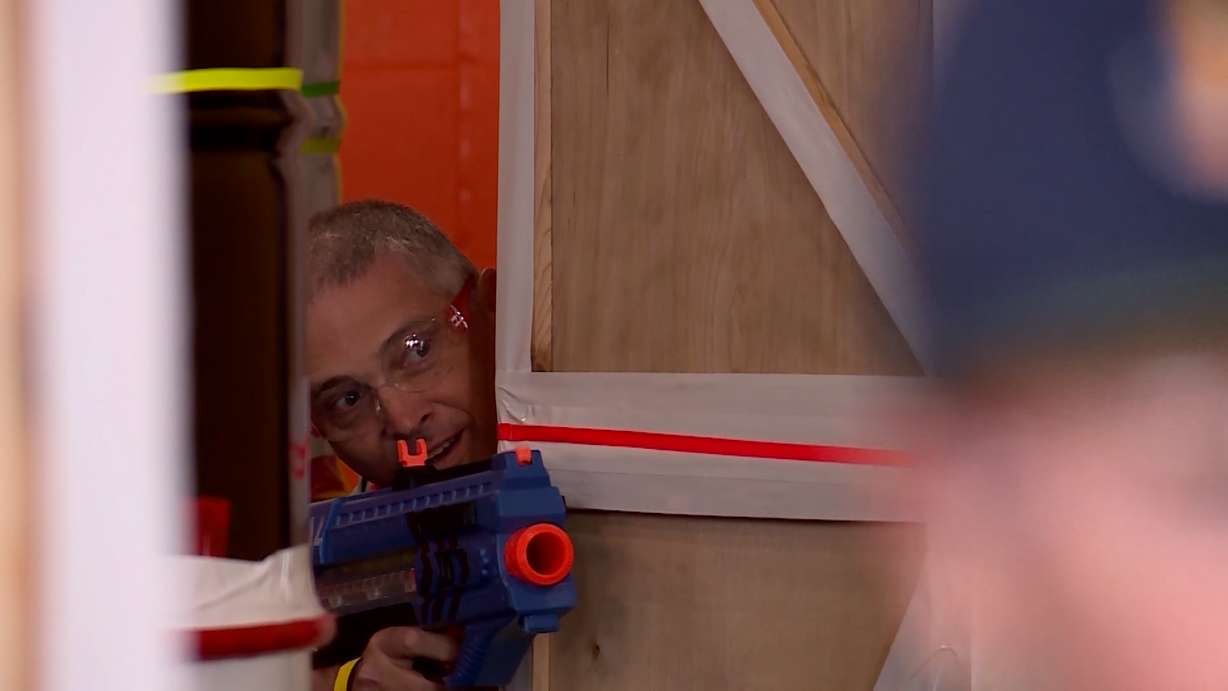 Galactic Tag opened a Nerf arena on April 6, 2018 in Herriman Plaza at 1325 S. 5600 West where you can literally have a blast with a Nerf blaster. The owner is eager to offer new entertainment and team building in the fastest growing part of the valley. (Photo: KSL TV)