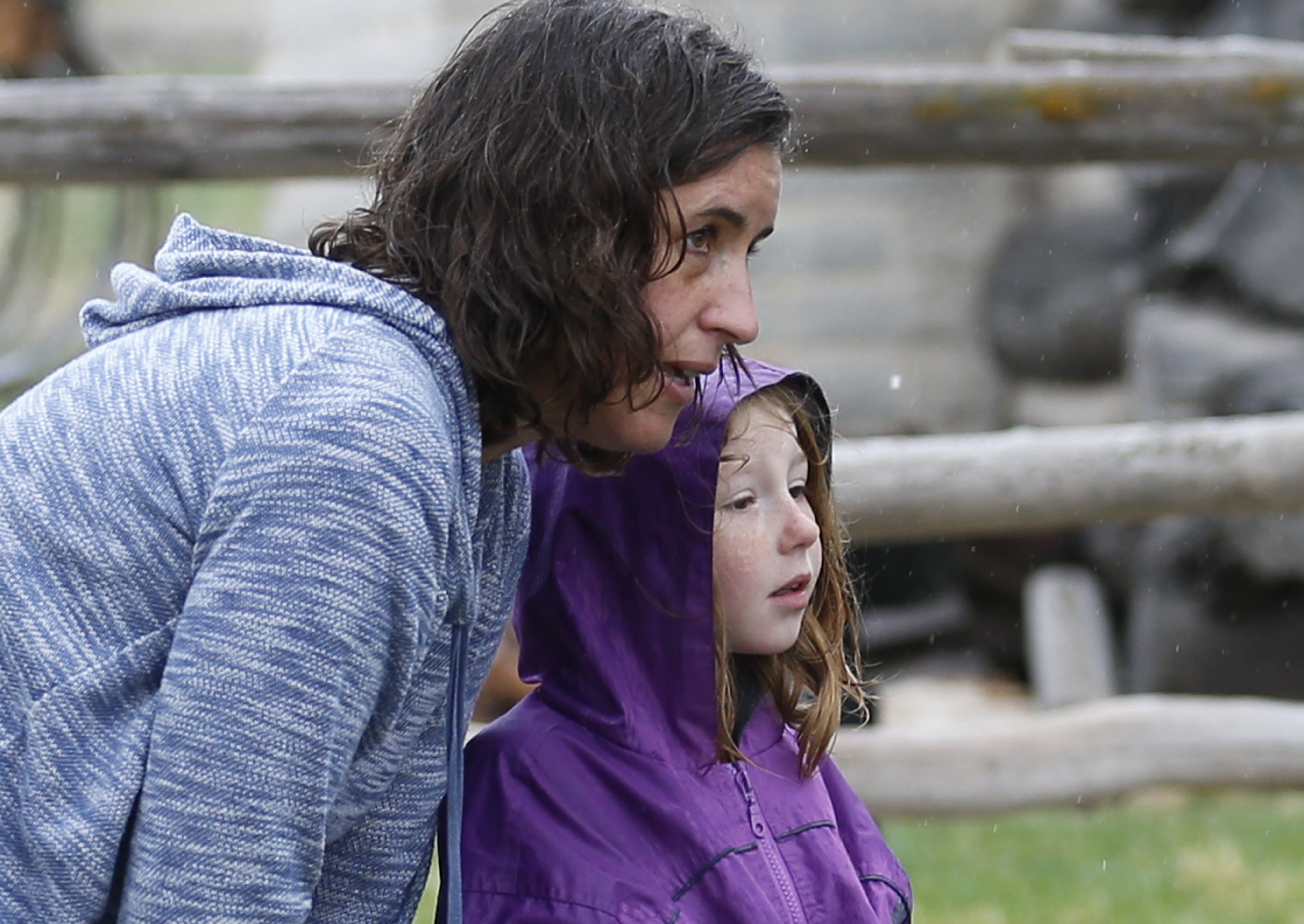 In this April 6, 2018, photo, Amy Coulter, left, and her daughter April, 7, talk, while playing at the Place Heritage Park in Salt Lake City. Photo: Rick Bowmer, AP Photo