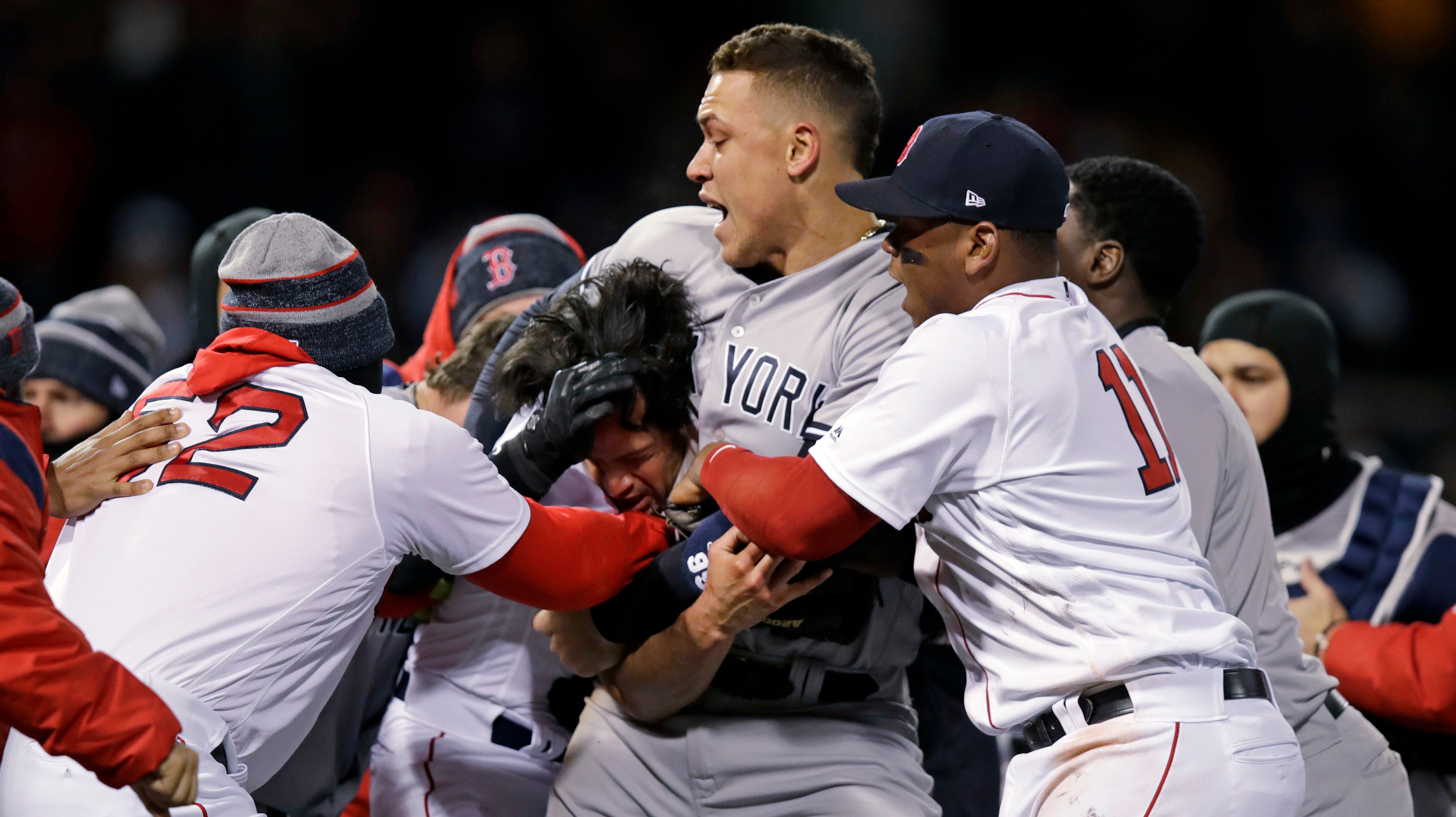 Yankees, Red Sox fight at Fenway after New York player hit