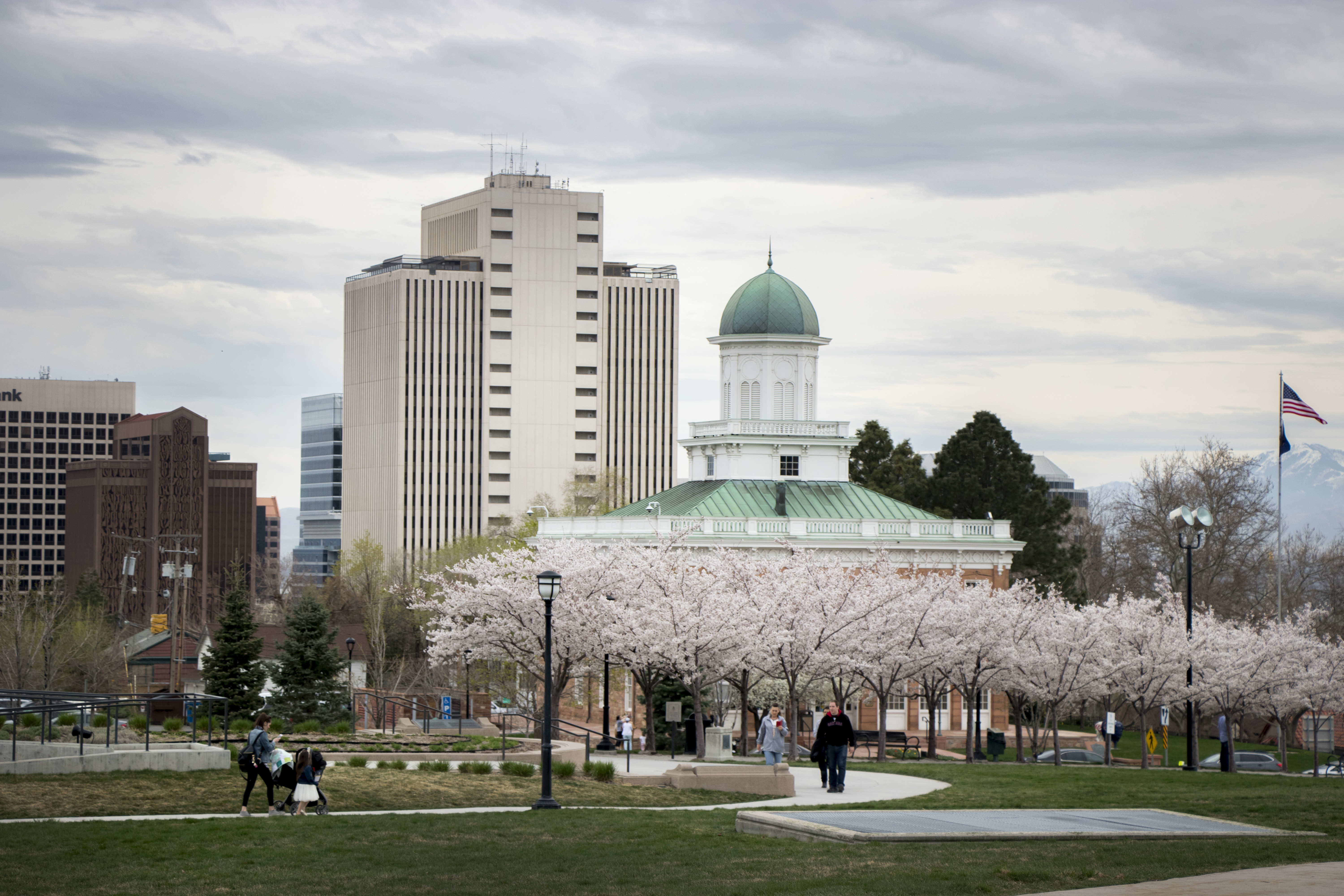 People walk around the Utah Capitol lawn on Tuesday, April 10, 2018. (Photo: Carter Williams, KSL.com)