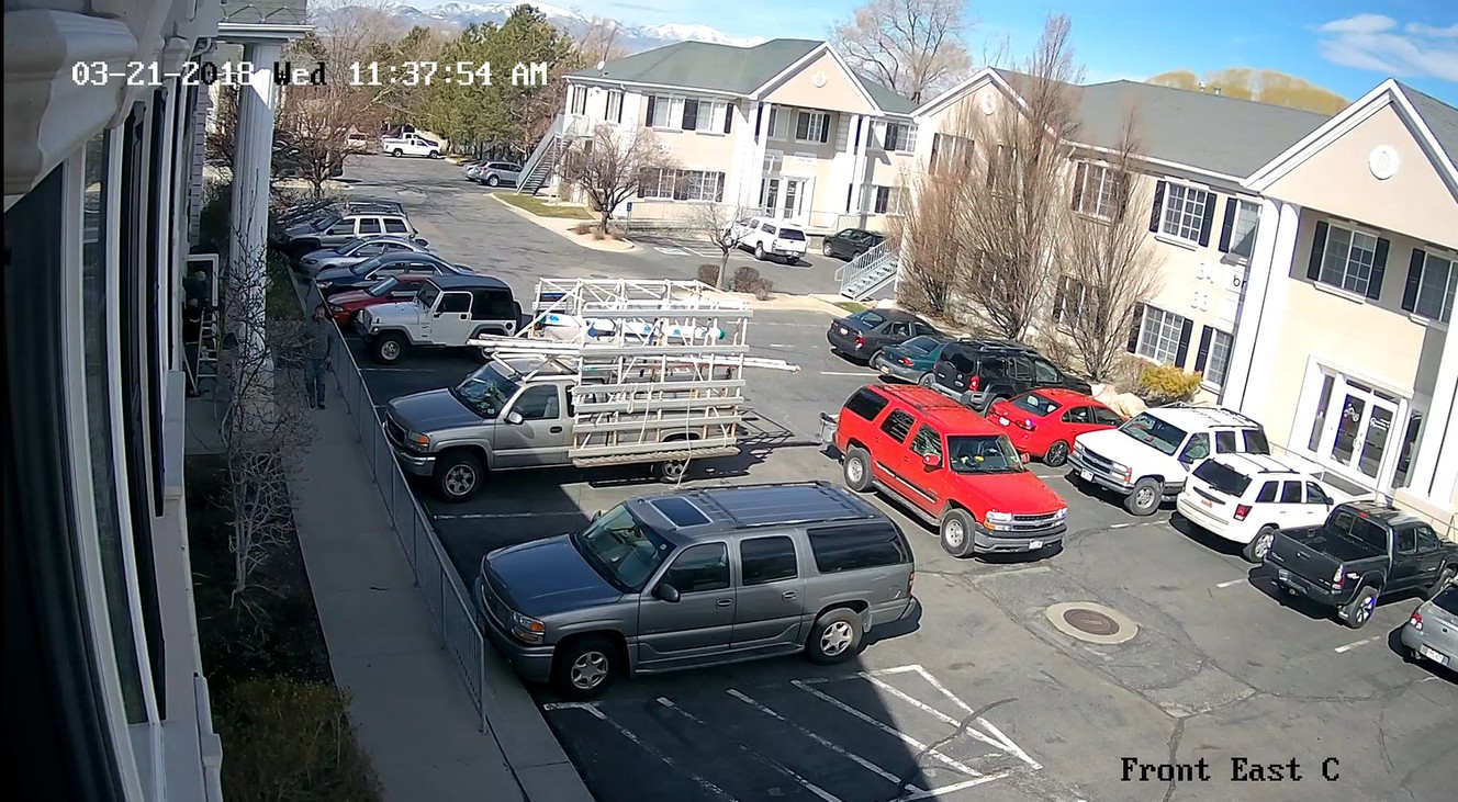 A Chevrolet Tahoe seen in the area of the First Utah Bank in Sandy days before the robbery on March 22. (Photo: Sandy Police Department)