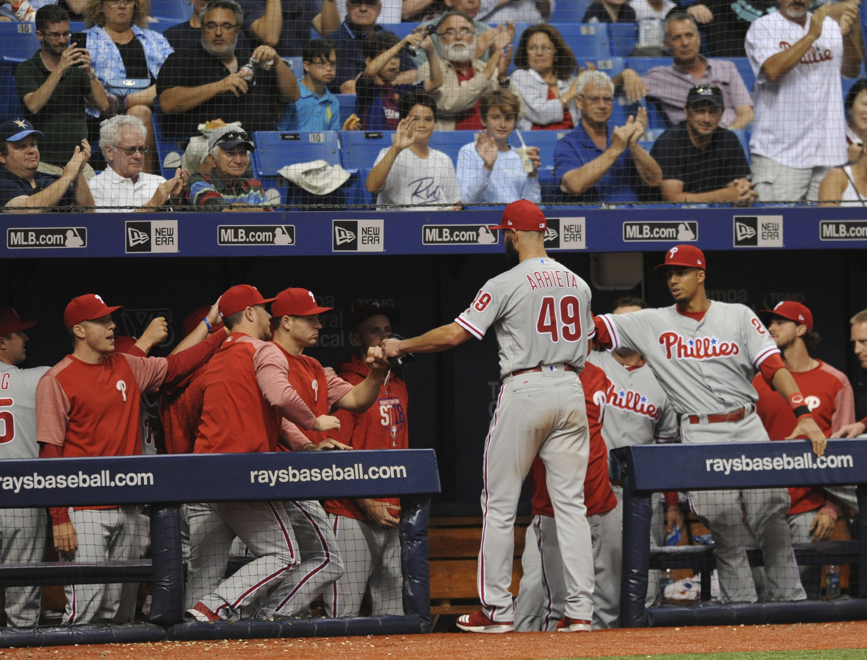 Phillies beat Rays behind Arrieta for fifth straight