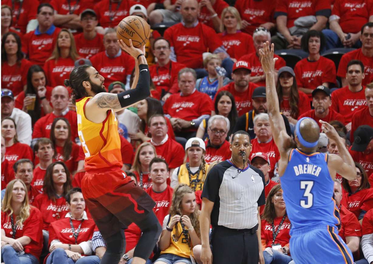 The Utah Jazz take on the Oklahoma City Thunder in the first round of the NBA Playoffs (Photo: Rick Bowmer, AP Photo).